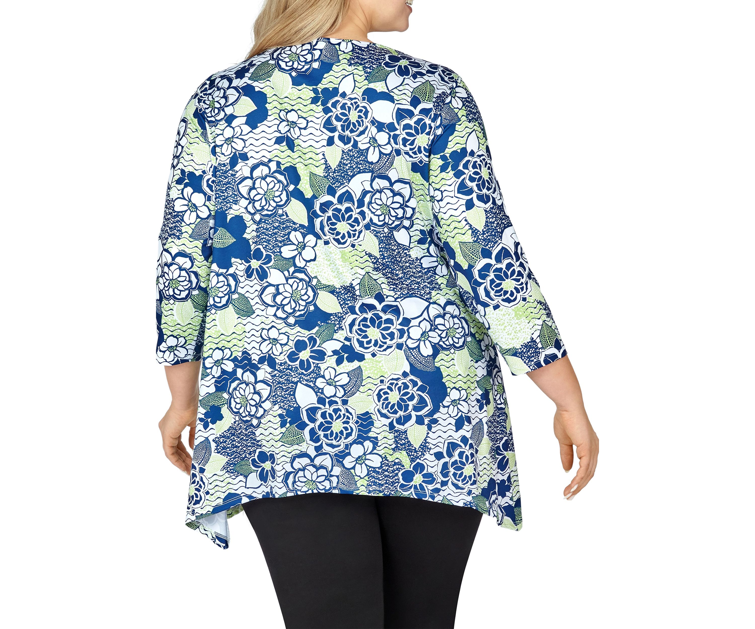 Key Hole Top in Bold Floral