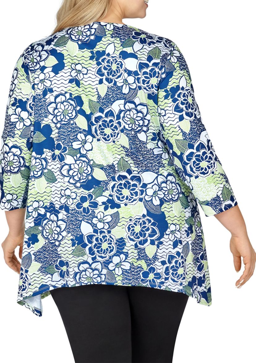 Key Hole Top in Bold Floral