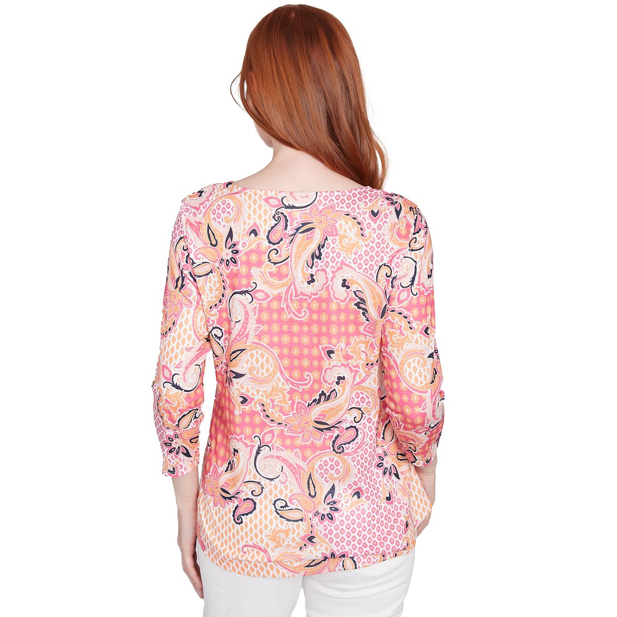 Mixed Pattern Sublimation Knit Top