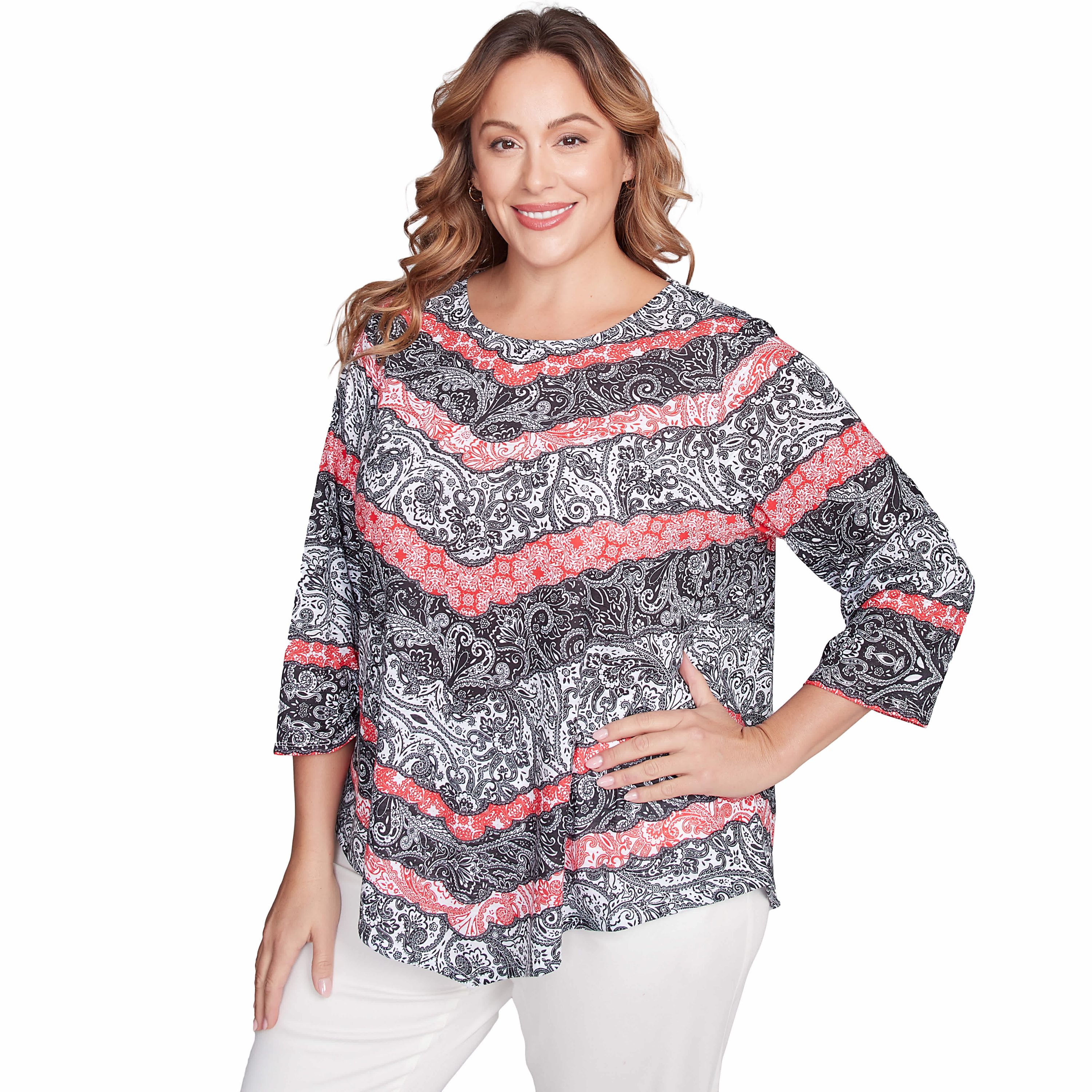 Lace Chevron Sublimation Jersey Top
