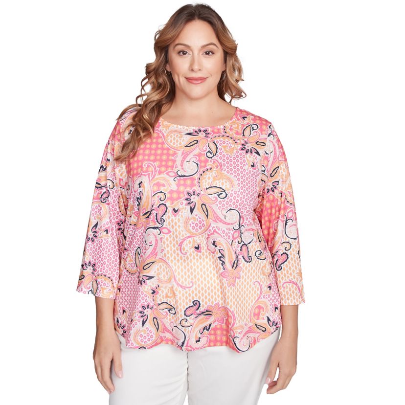 Mixed Pattern Sublimation Knit Top