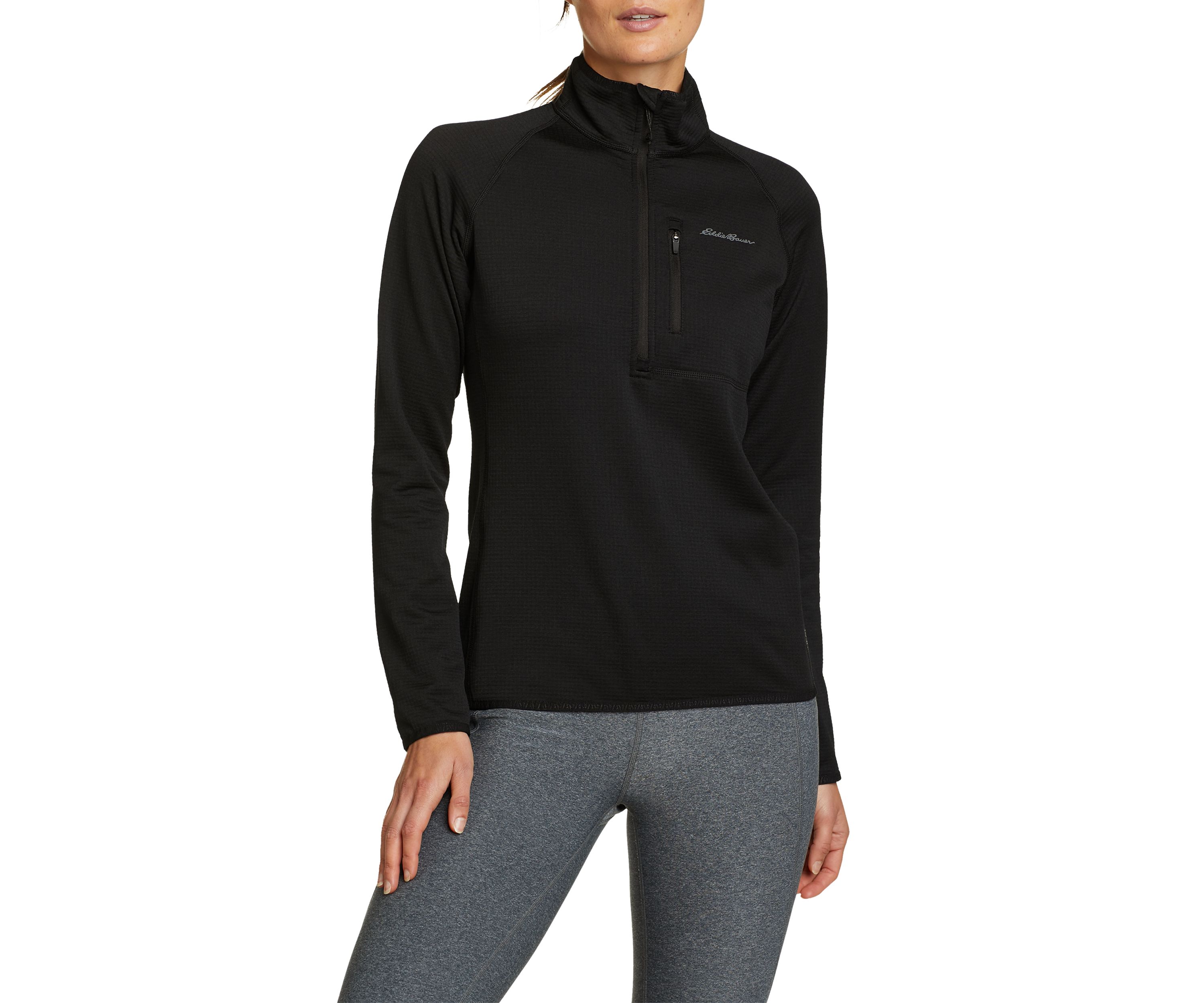 Womens High Route Grid Fleece 1/4 Zip Sweatshirt