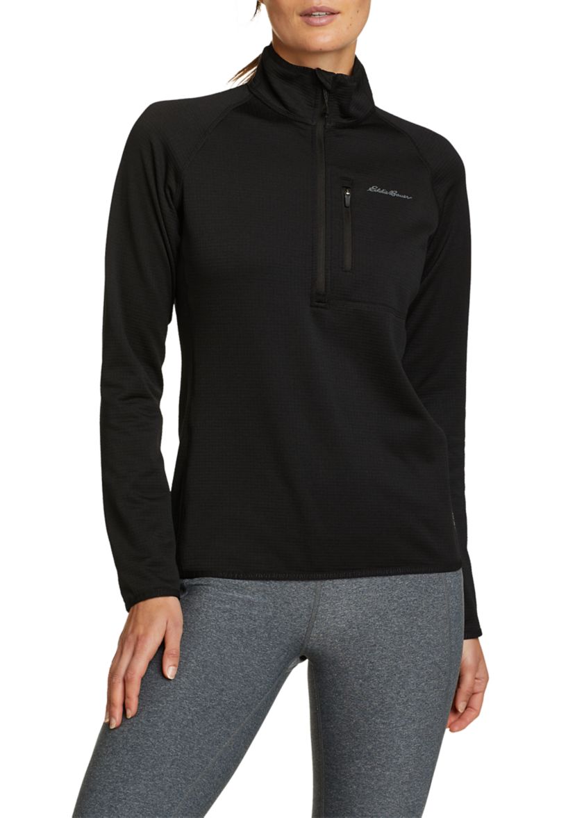 Womens High Route Grid Fleece 1/4 Zip Sweatshirt