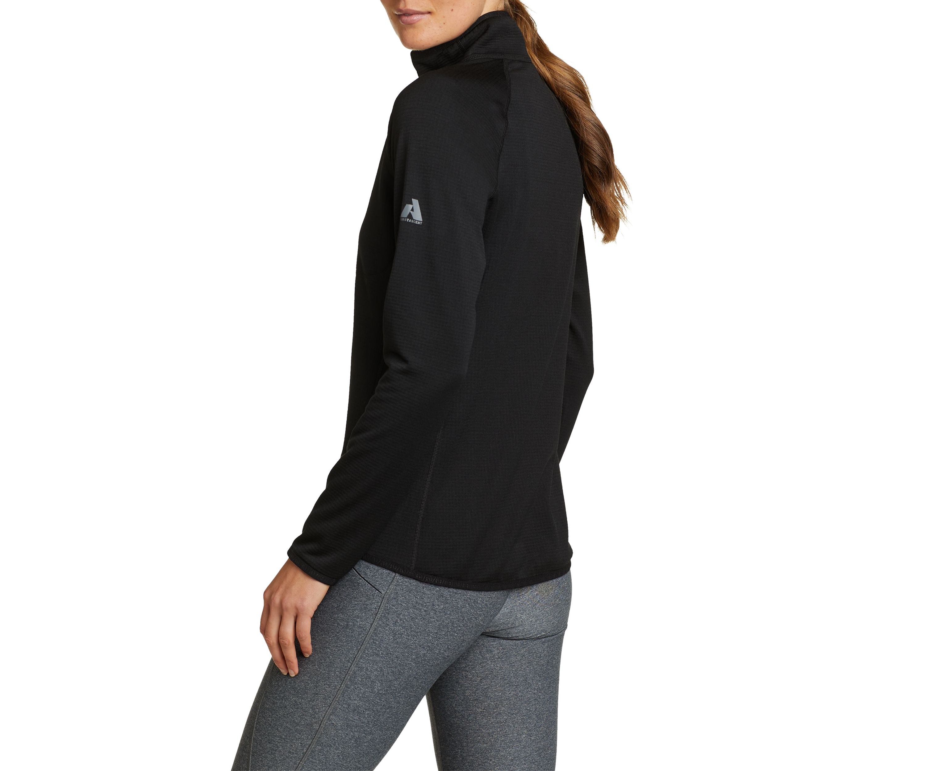 Womens High Route Grid Fleece 1/4 Zip Sweatshirt