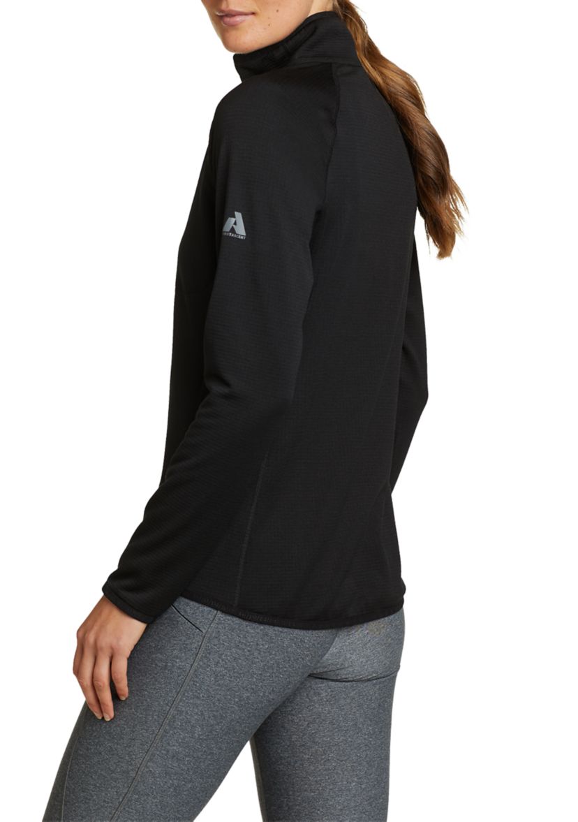 Womens High Route Grid Fleece 1/4 Zip Sweatshirt