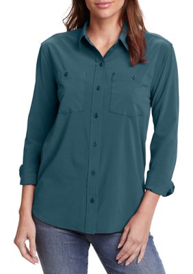 Eddie Bauer Women's Firelight Flannel Shirt - Hyacinth - Size M