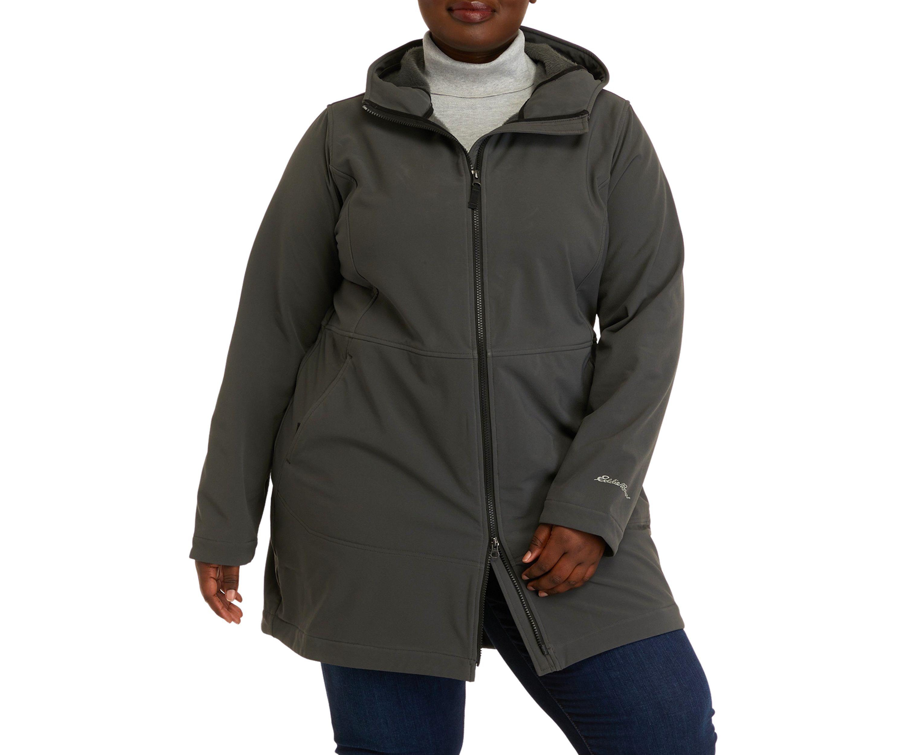 Plus Size Windfoil Thermal Trench Coat