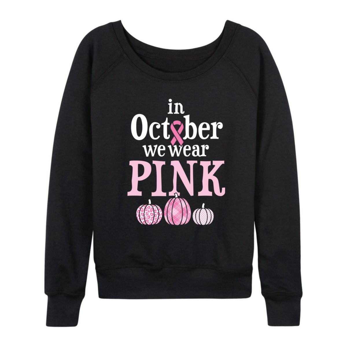 October We Wear Pink Pumpkins Pullover