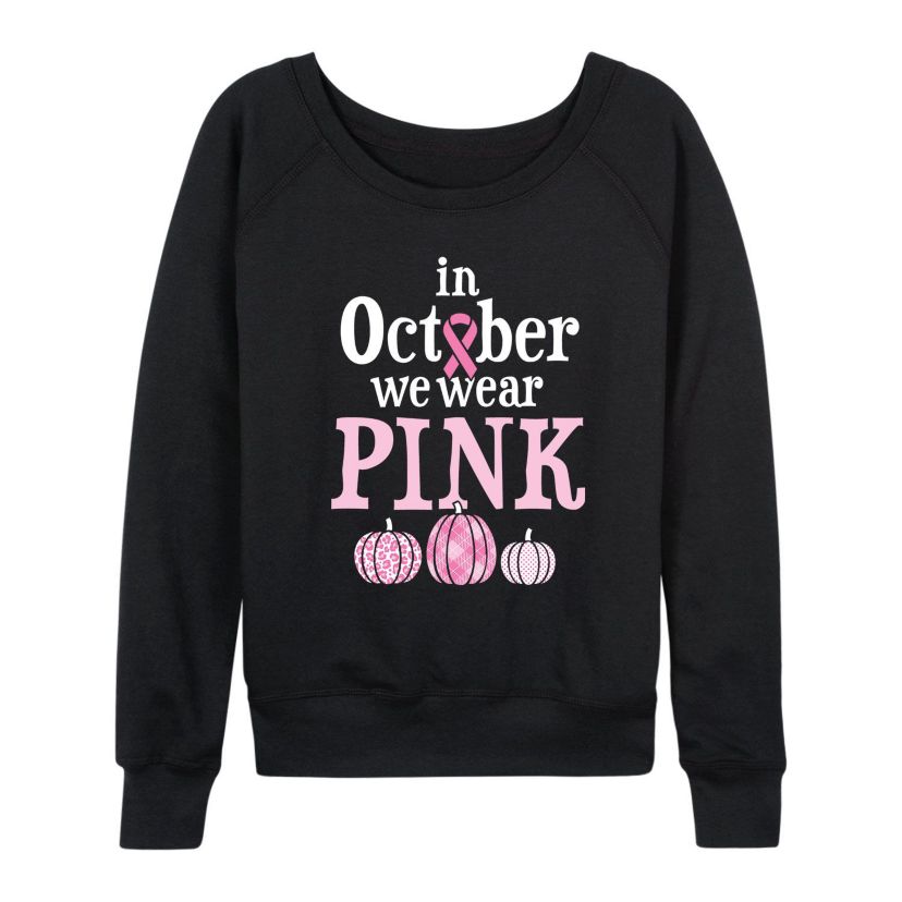 October We Wear Pink Pumpkins Pullover