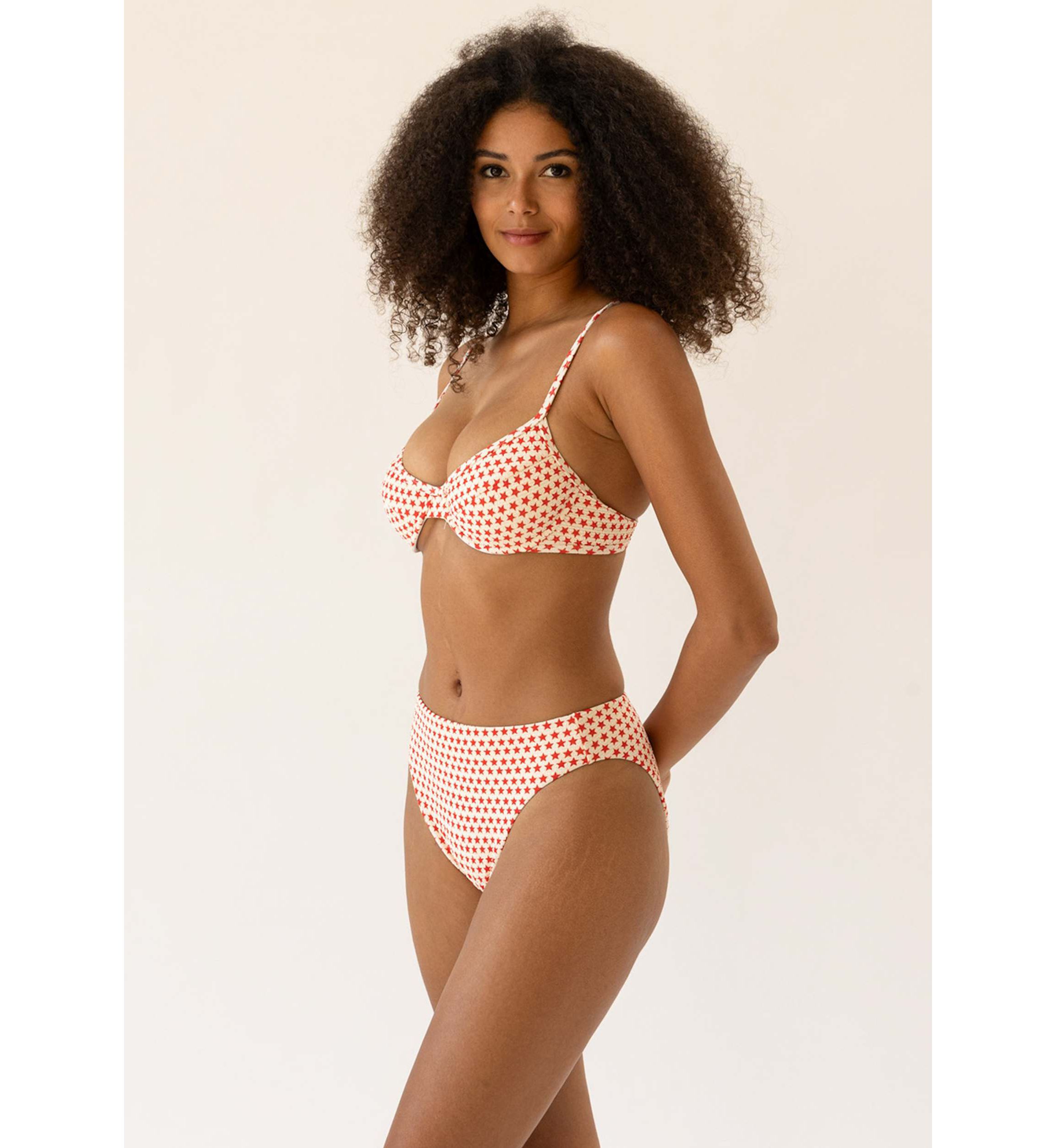 Seashore High Waist Cheeky Bikini Bottom