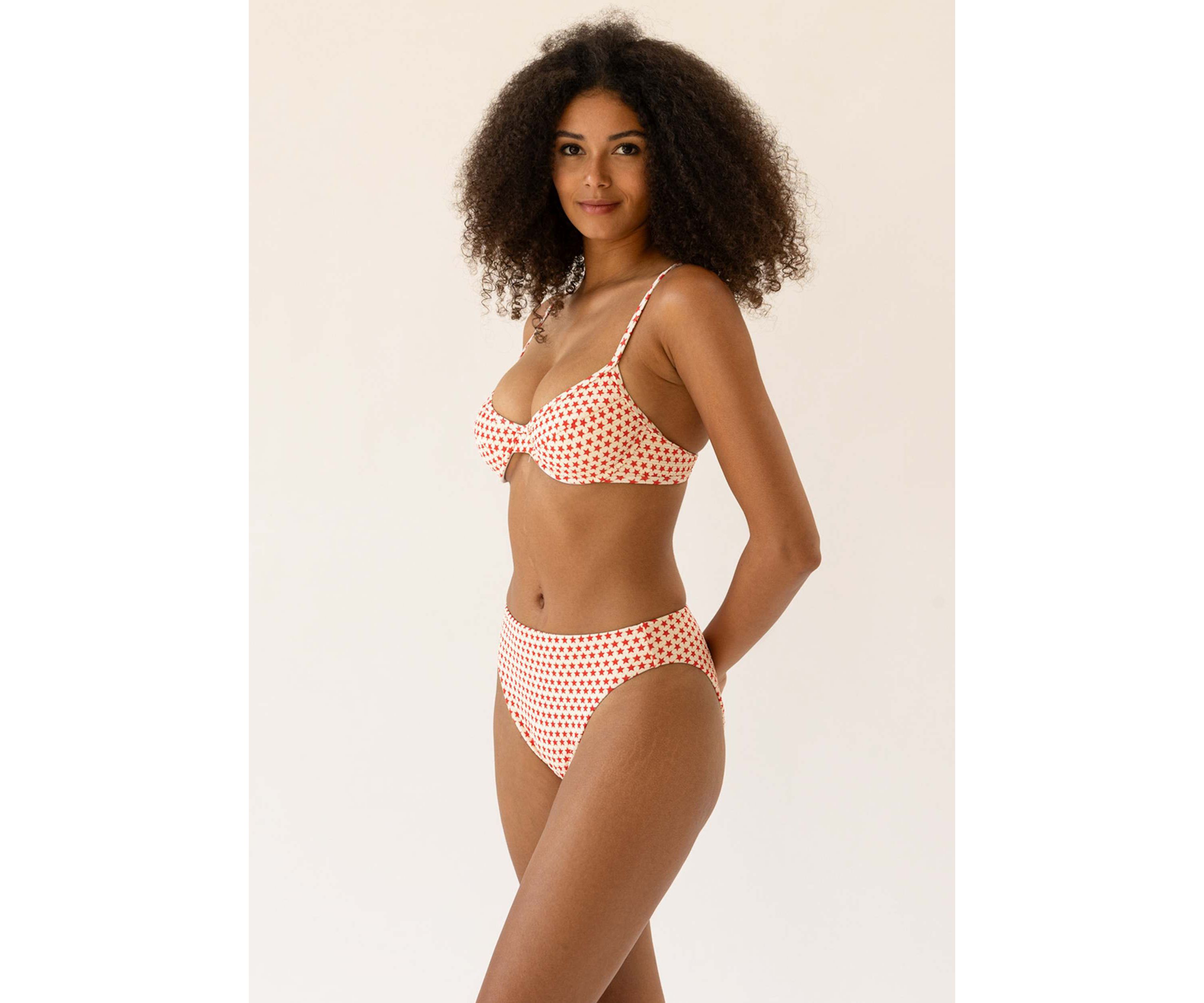 Seashore High Waist Cheeky Bikini Bottom