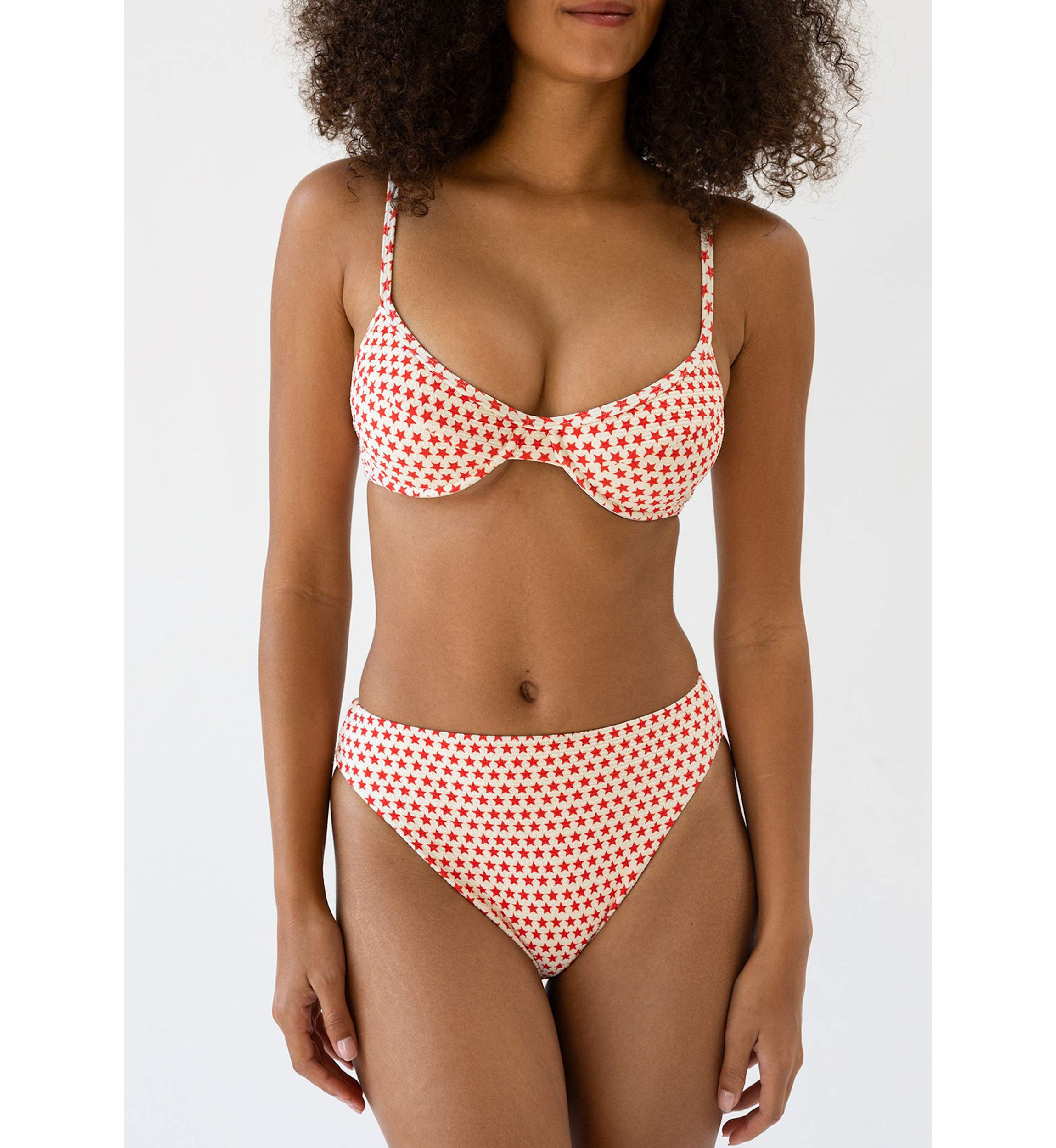 Seashore High Waist Cheeky Bikini Bottom