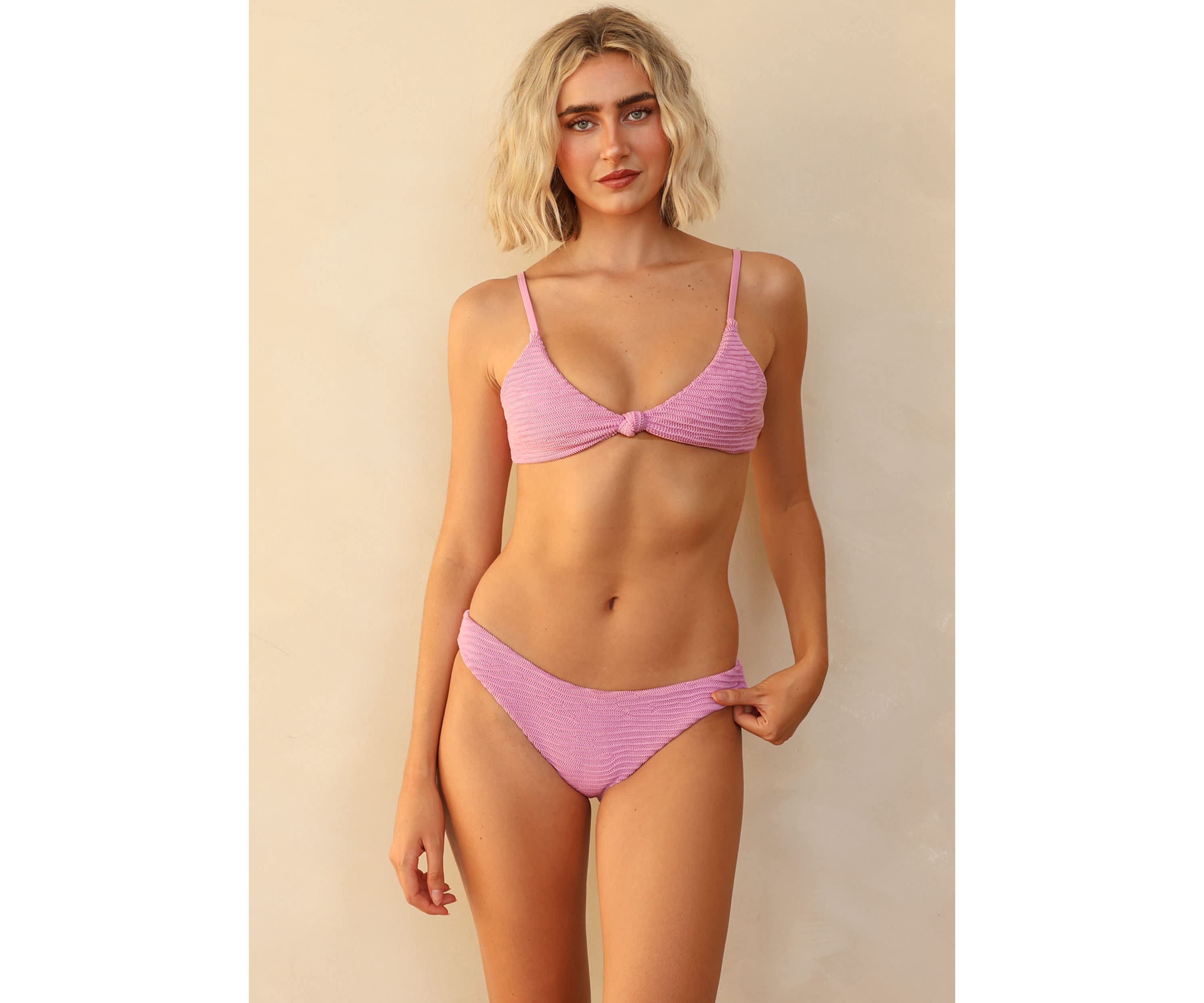 Zen Knotted Triangle Bikini Top