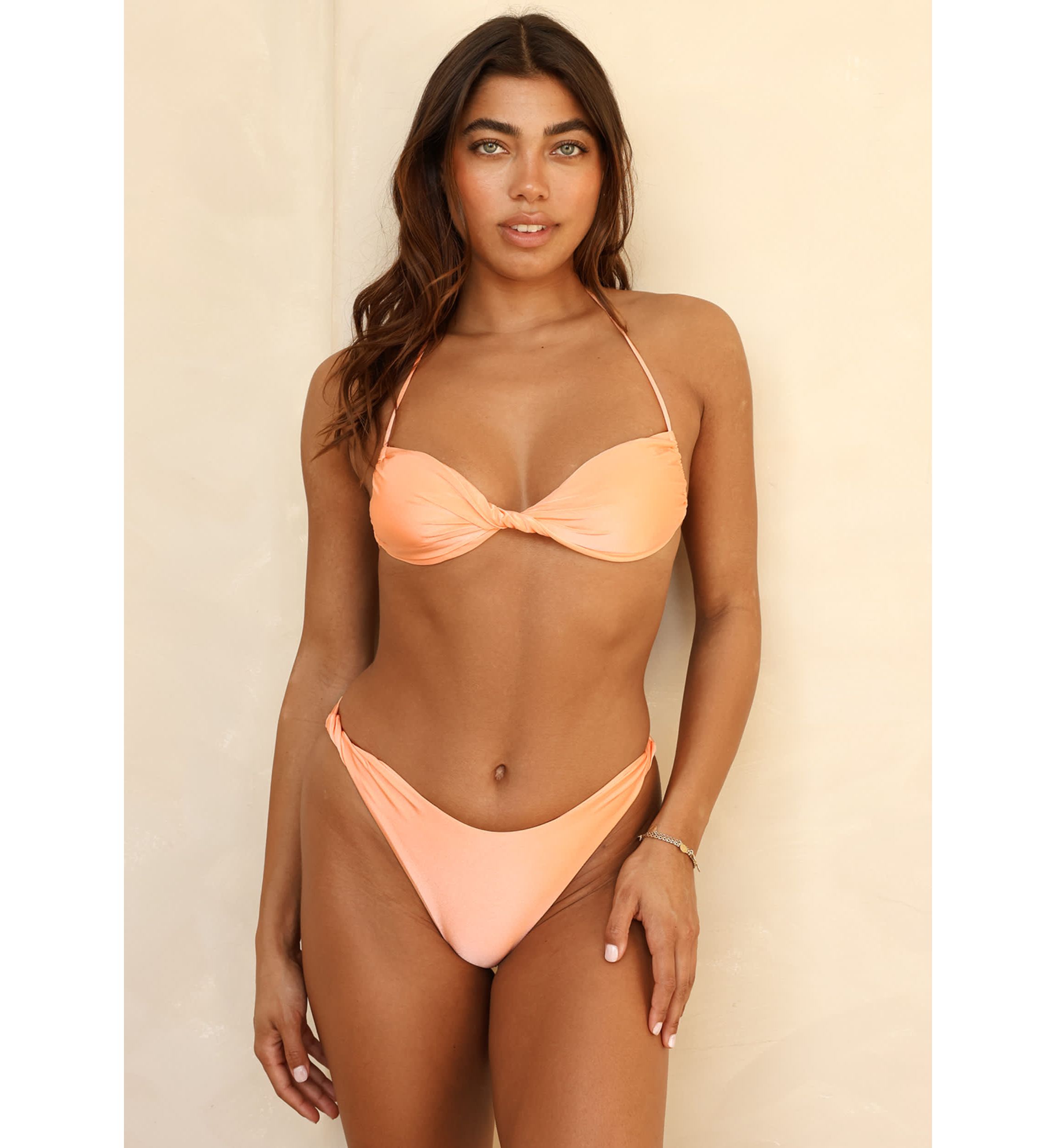 Coral Bandeau Bikini Top