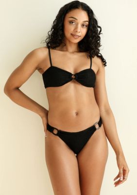 Dippin Daisy's Women's All My Love Bandeau Bikini Top, Black, XS