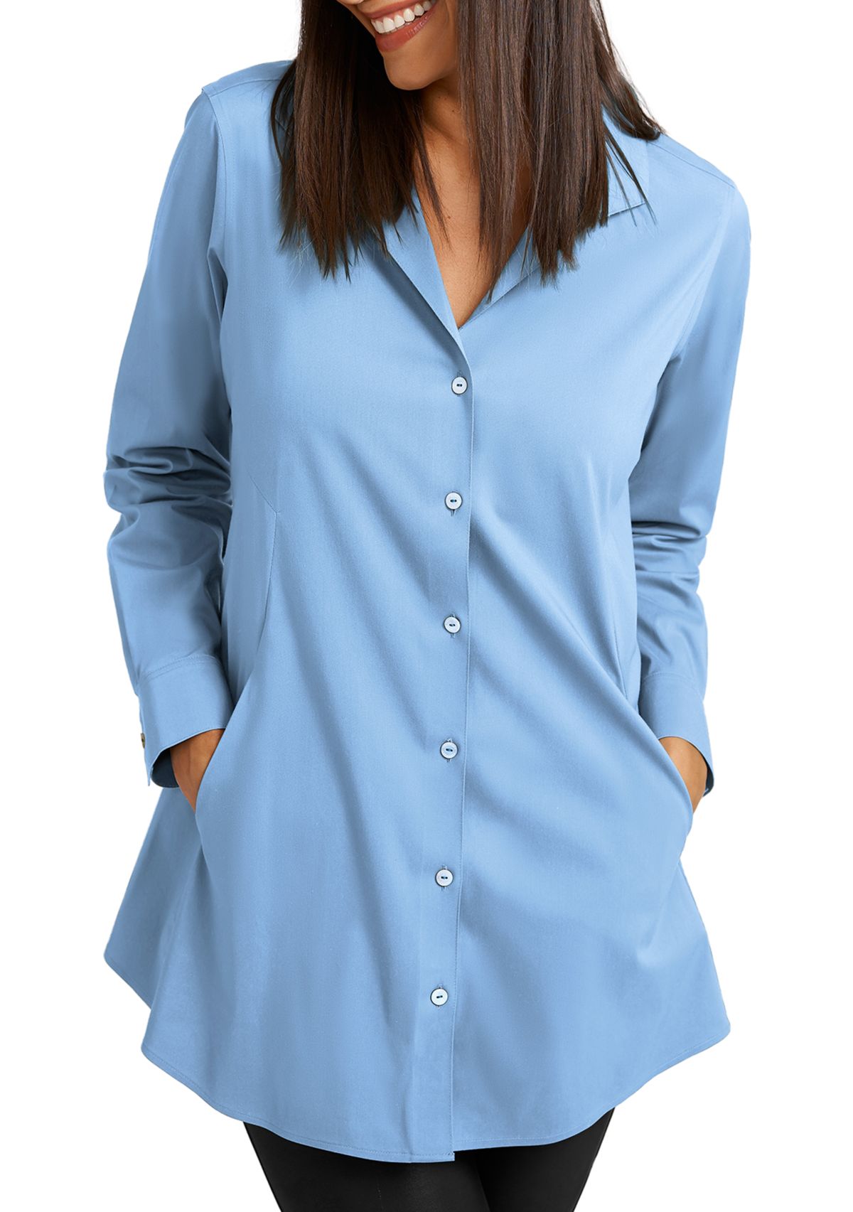 Womens   Charlotte Peplum No Iron Blouse 