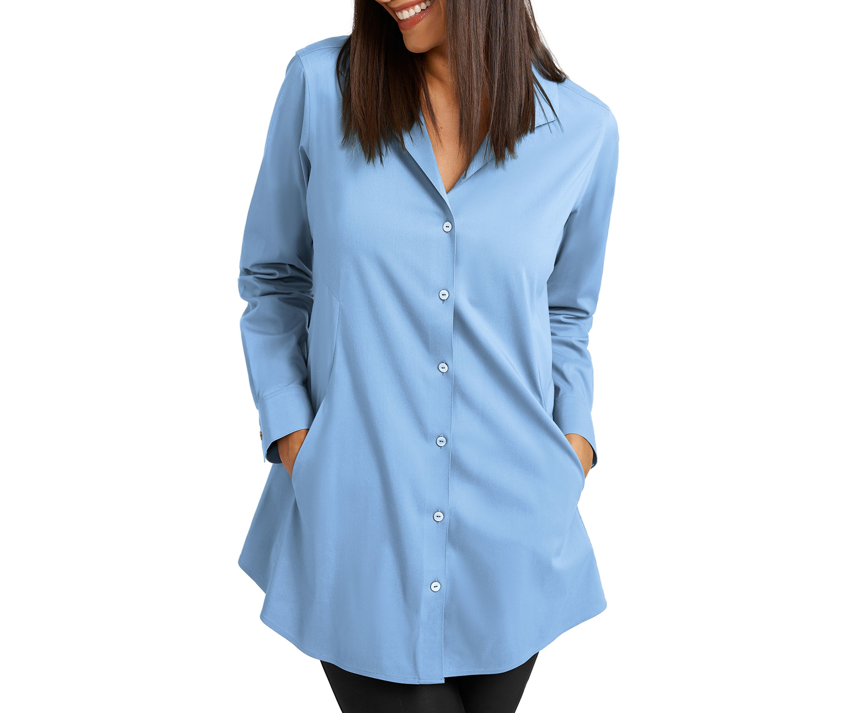 Womens   Charlotte Peplum No Iron Blouse 