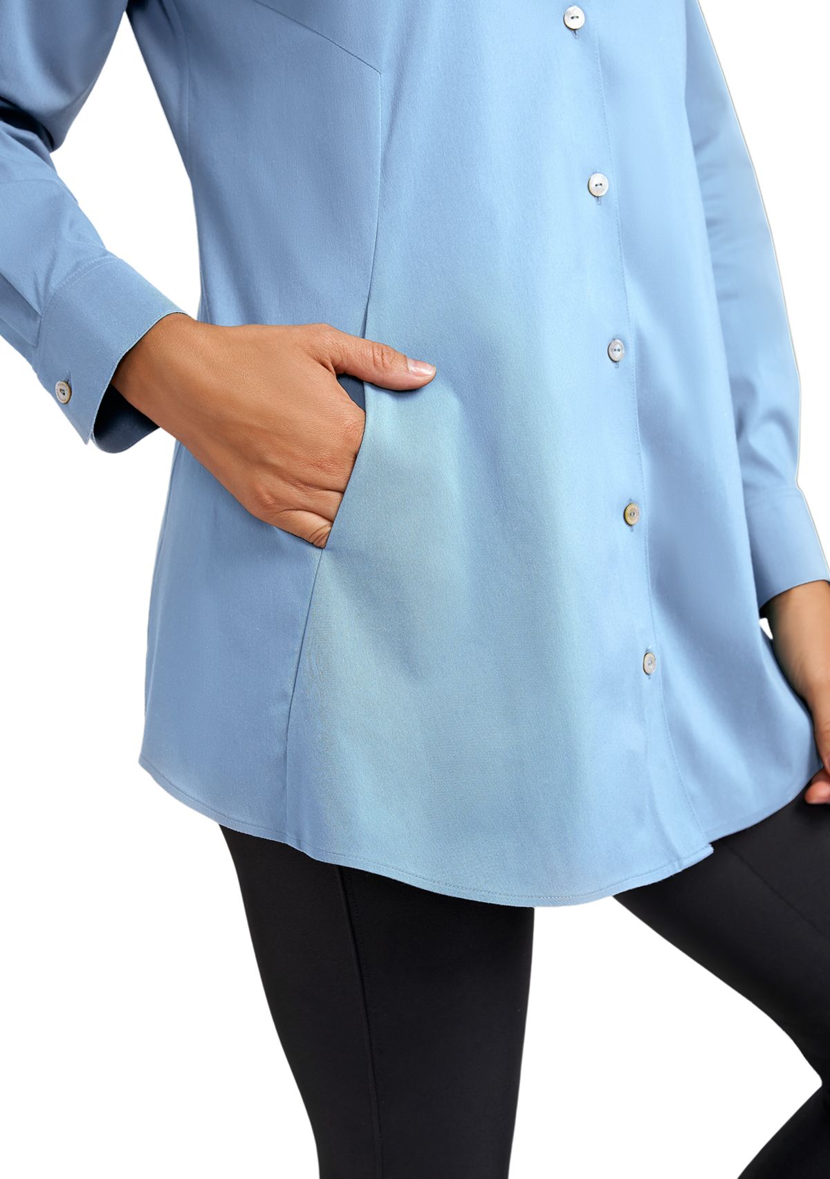 Womens   Charlotte Peplum No Iron Blouse 