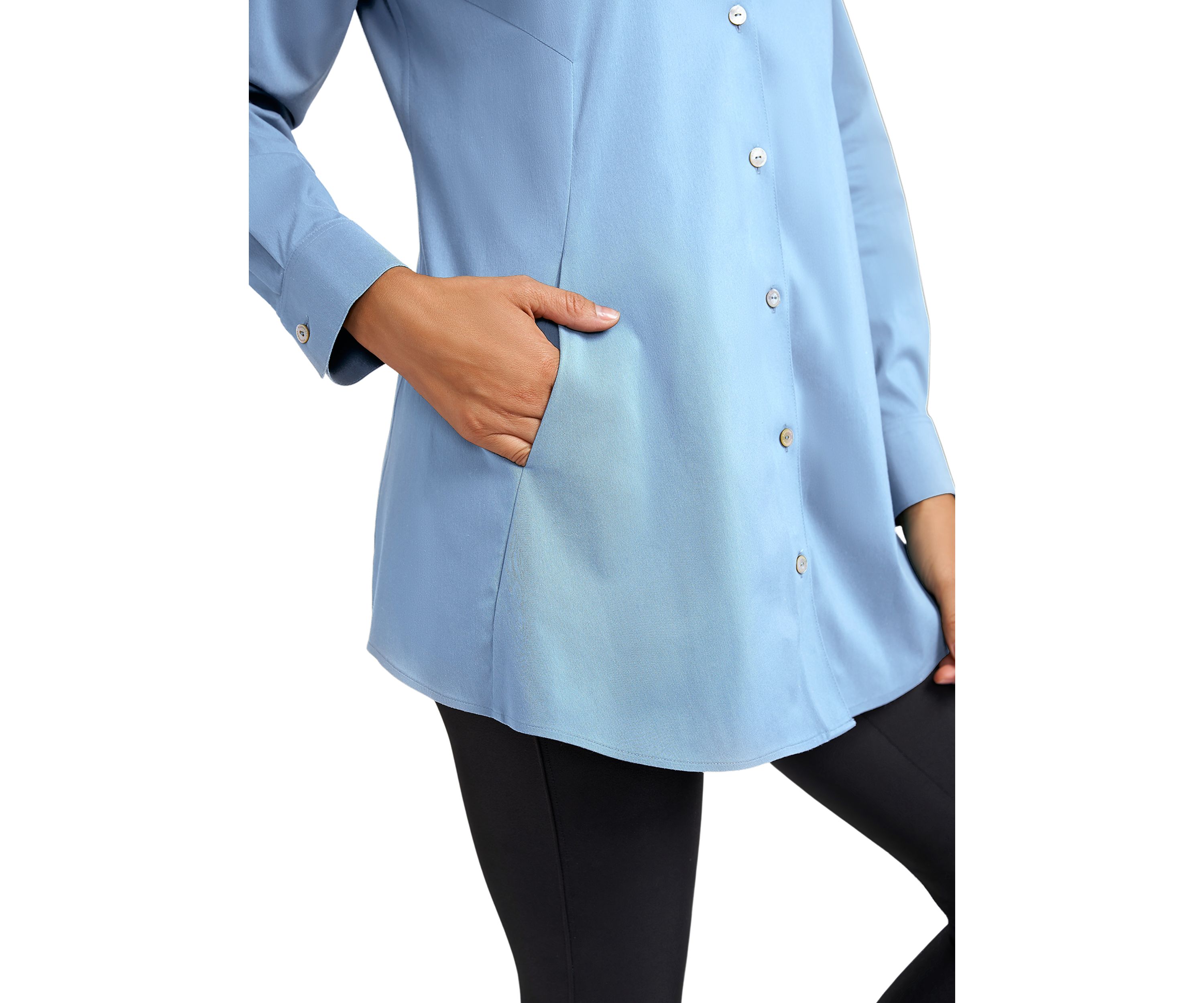 Womens   Charlotte Peplum No Iron Blouse 