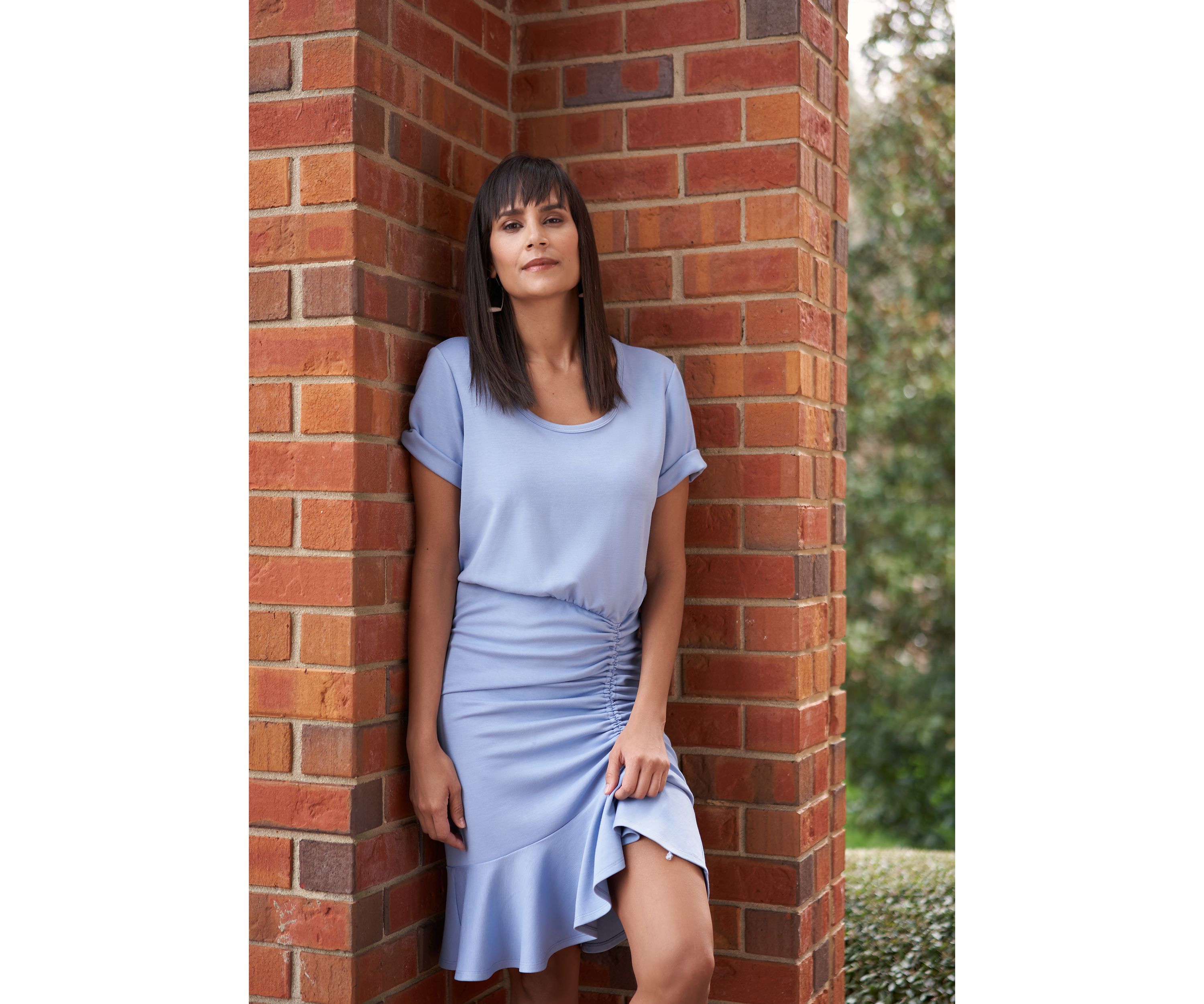 Miller Dress with Ruched Skirt