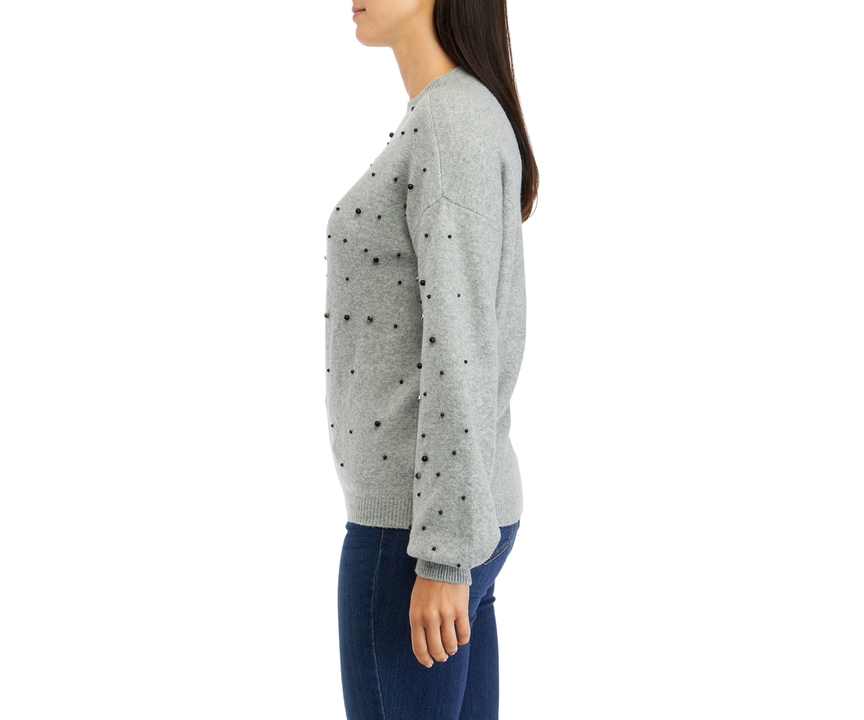 Womens Pearl Jewel Sweater