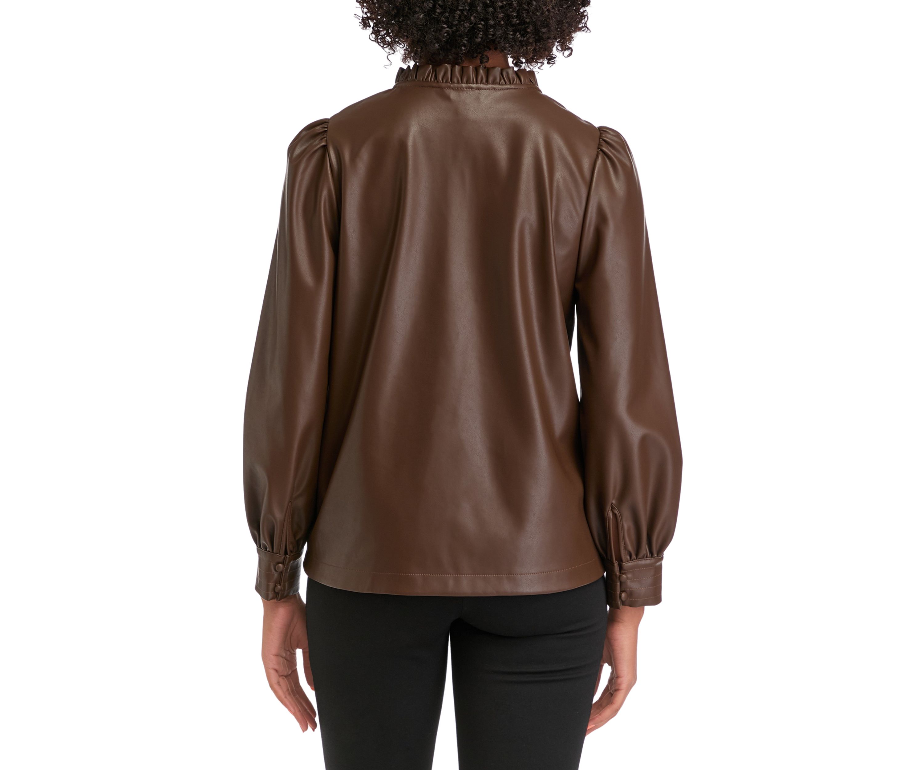 Womens Vegan Leather Top
