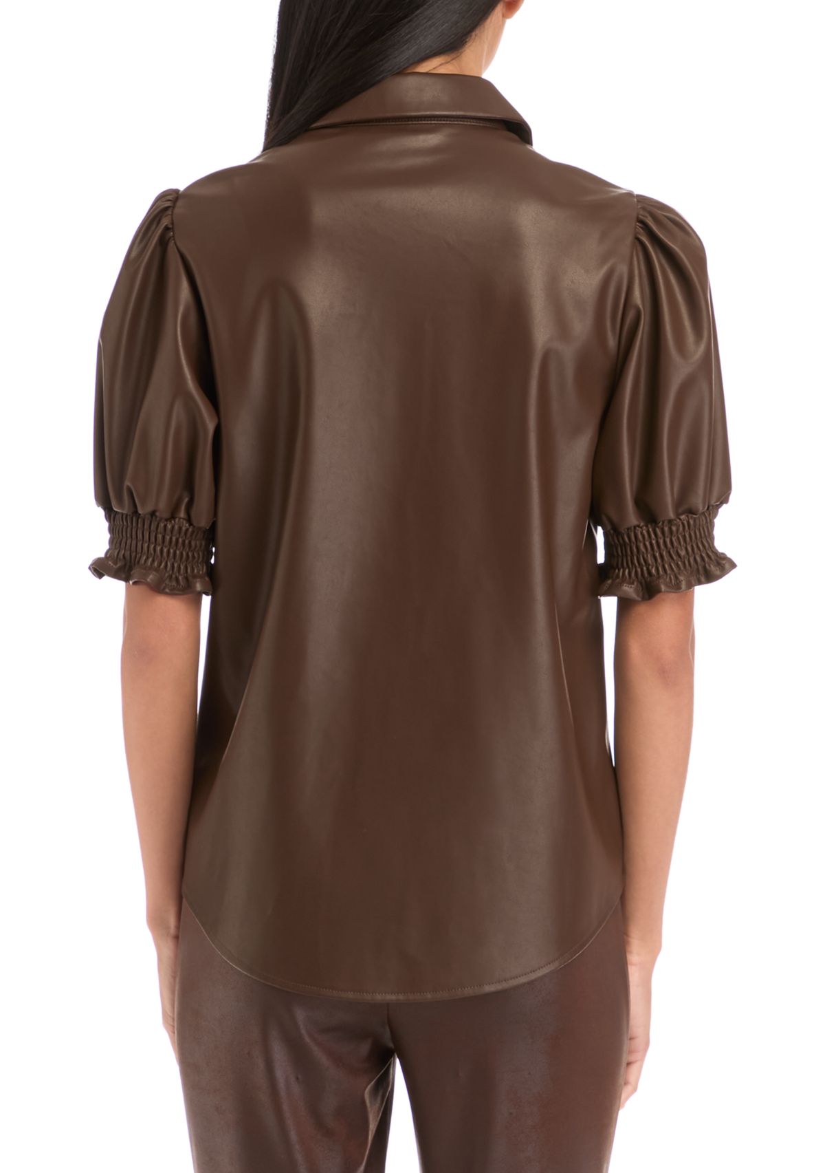 Womens Vegan Leather Top
