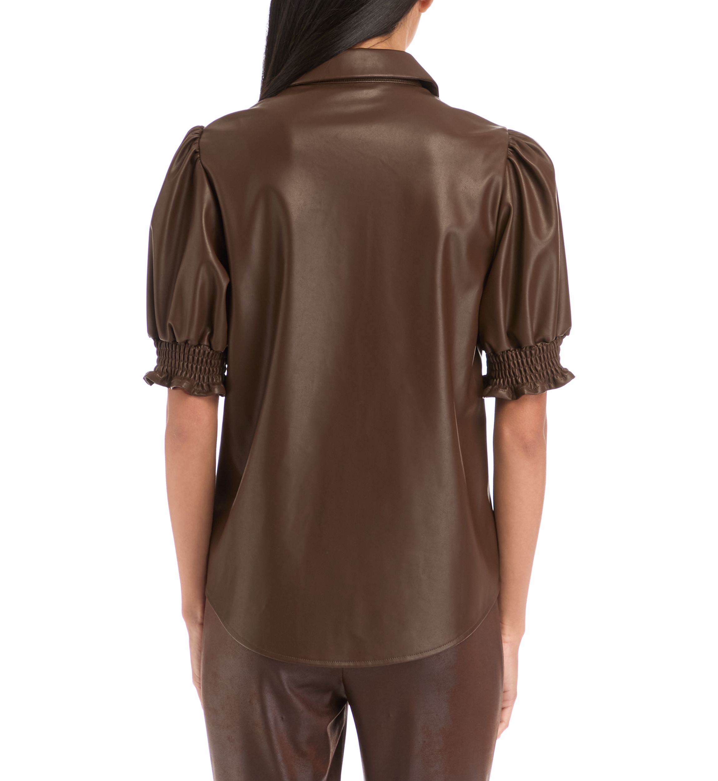 Womens Vegan Leather Top