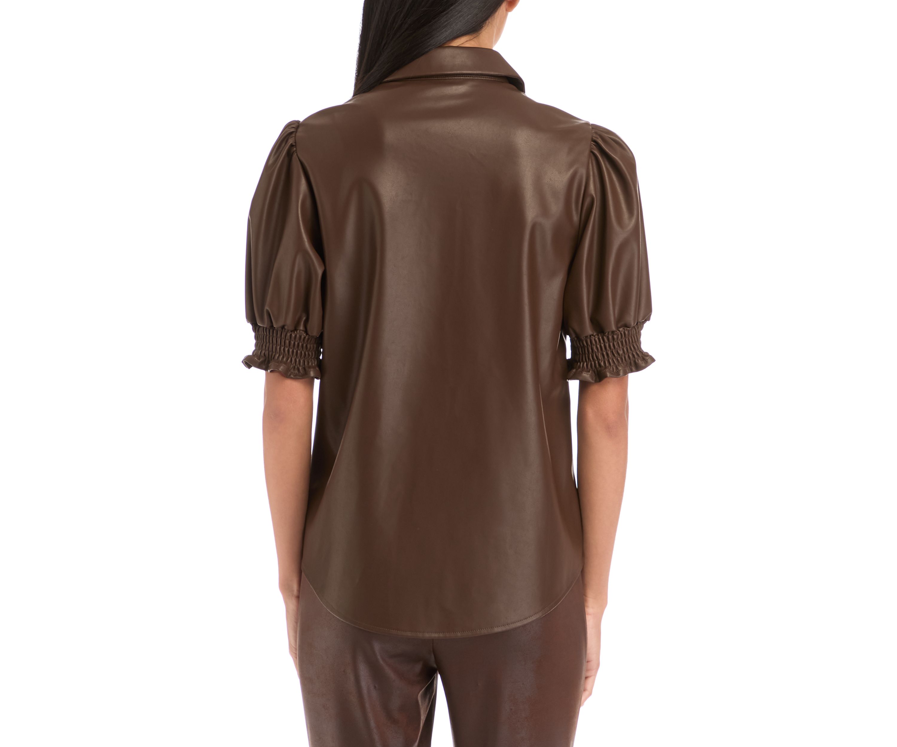 Womens Vegan Leather Top