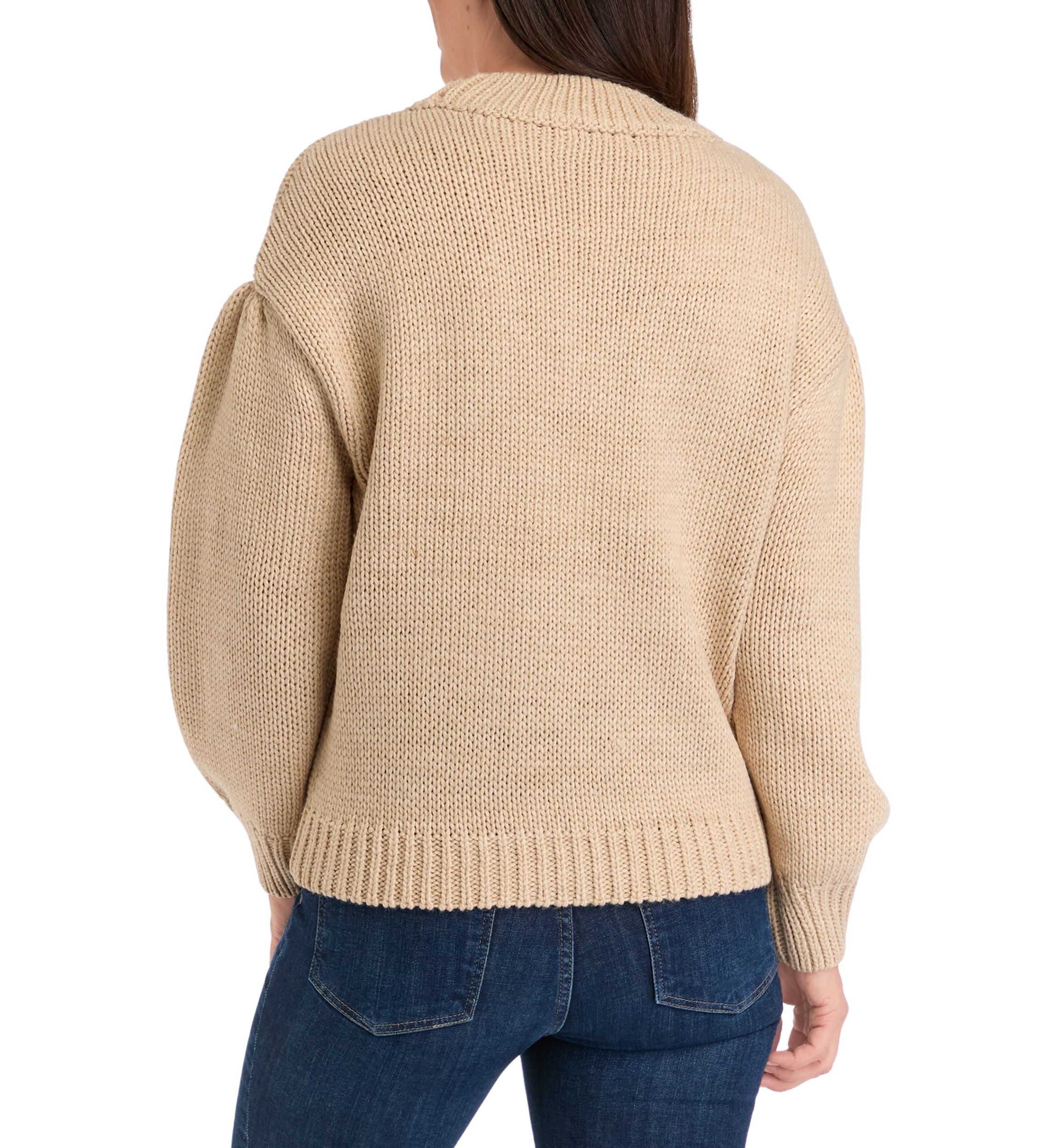 Womens Floral Appliqué Sweater
