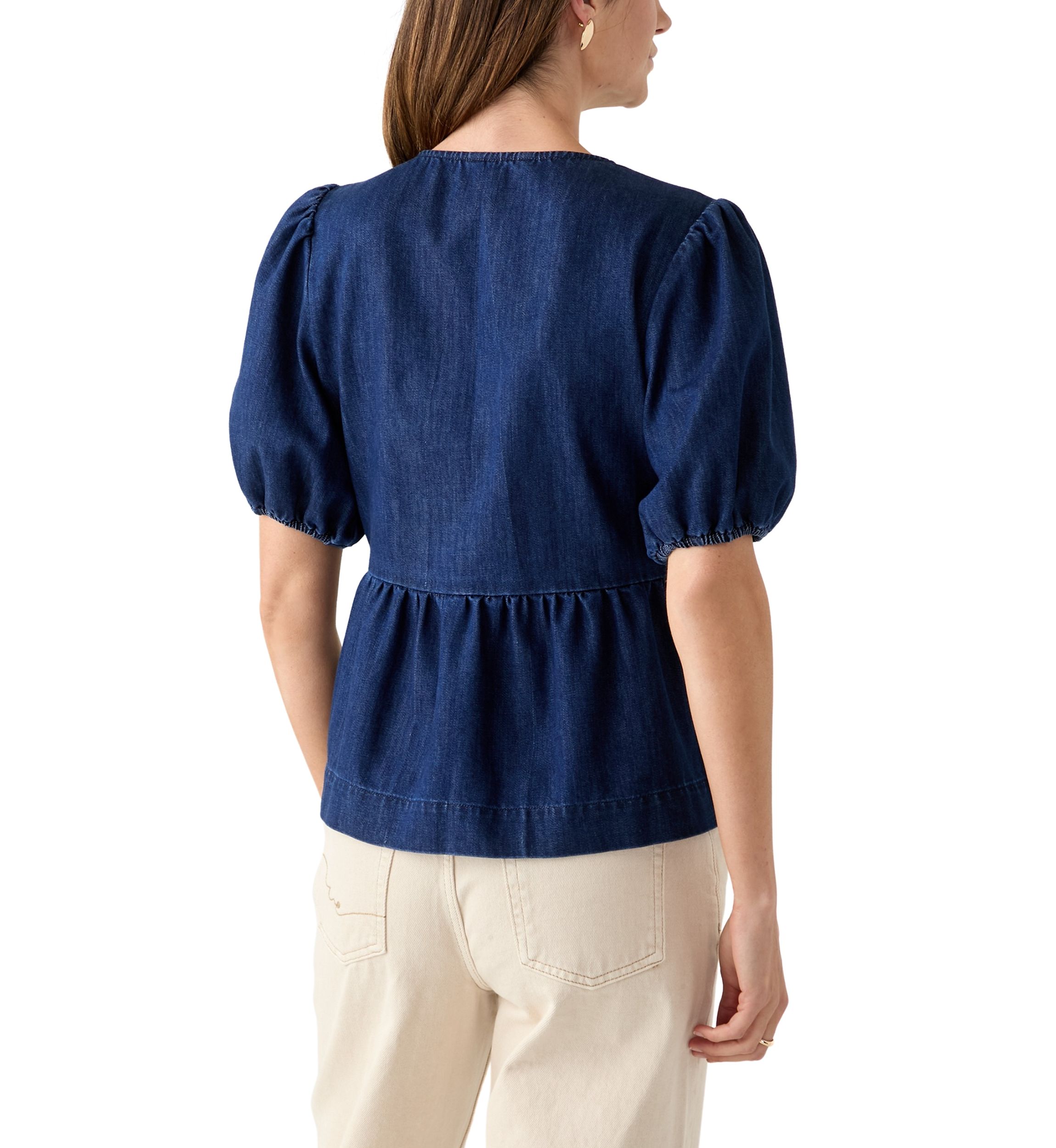 Womens Short Sleeve Bow Tie Top