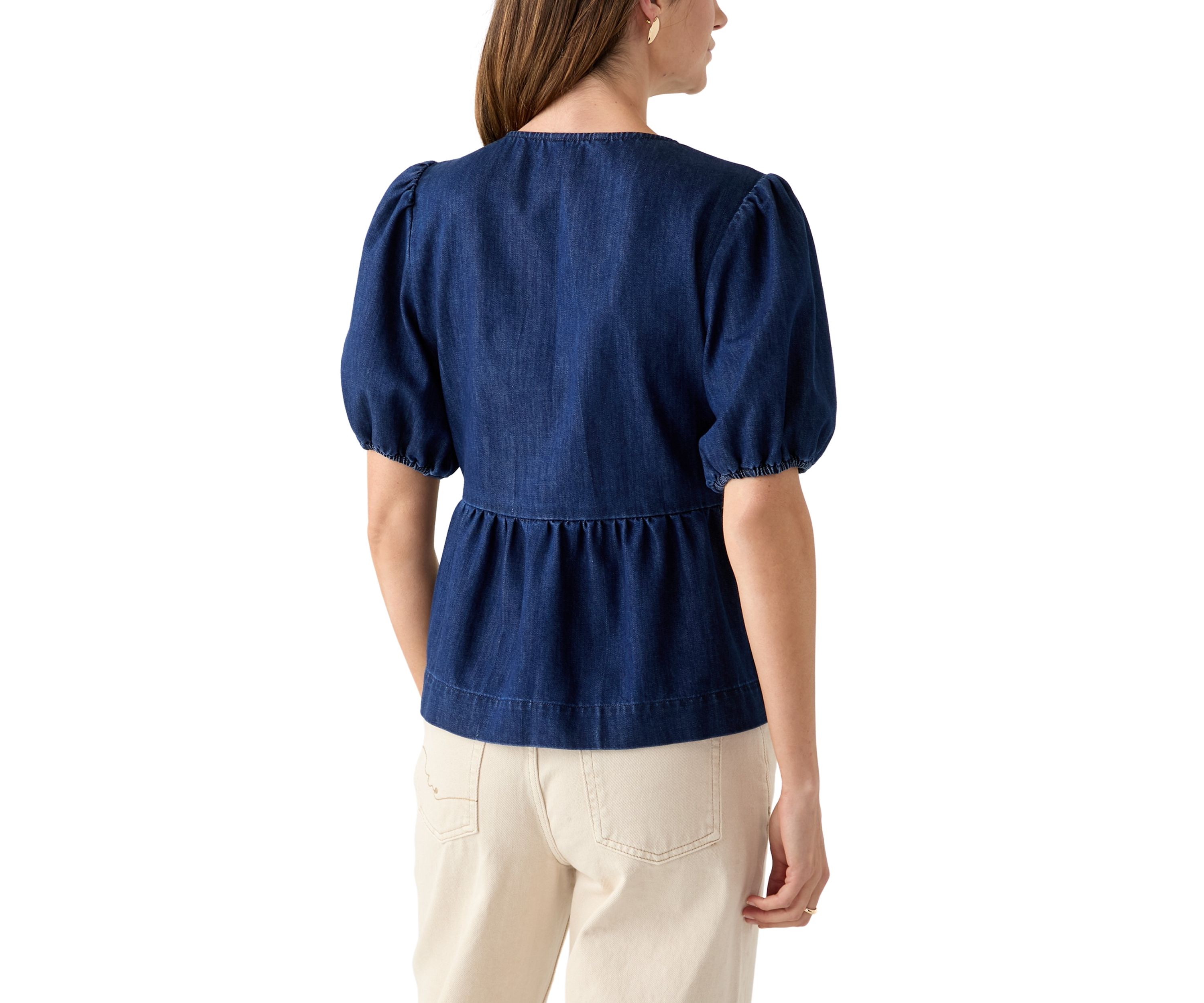 Womens Short Sleeve Bow Tie Top