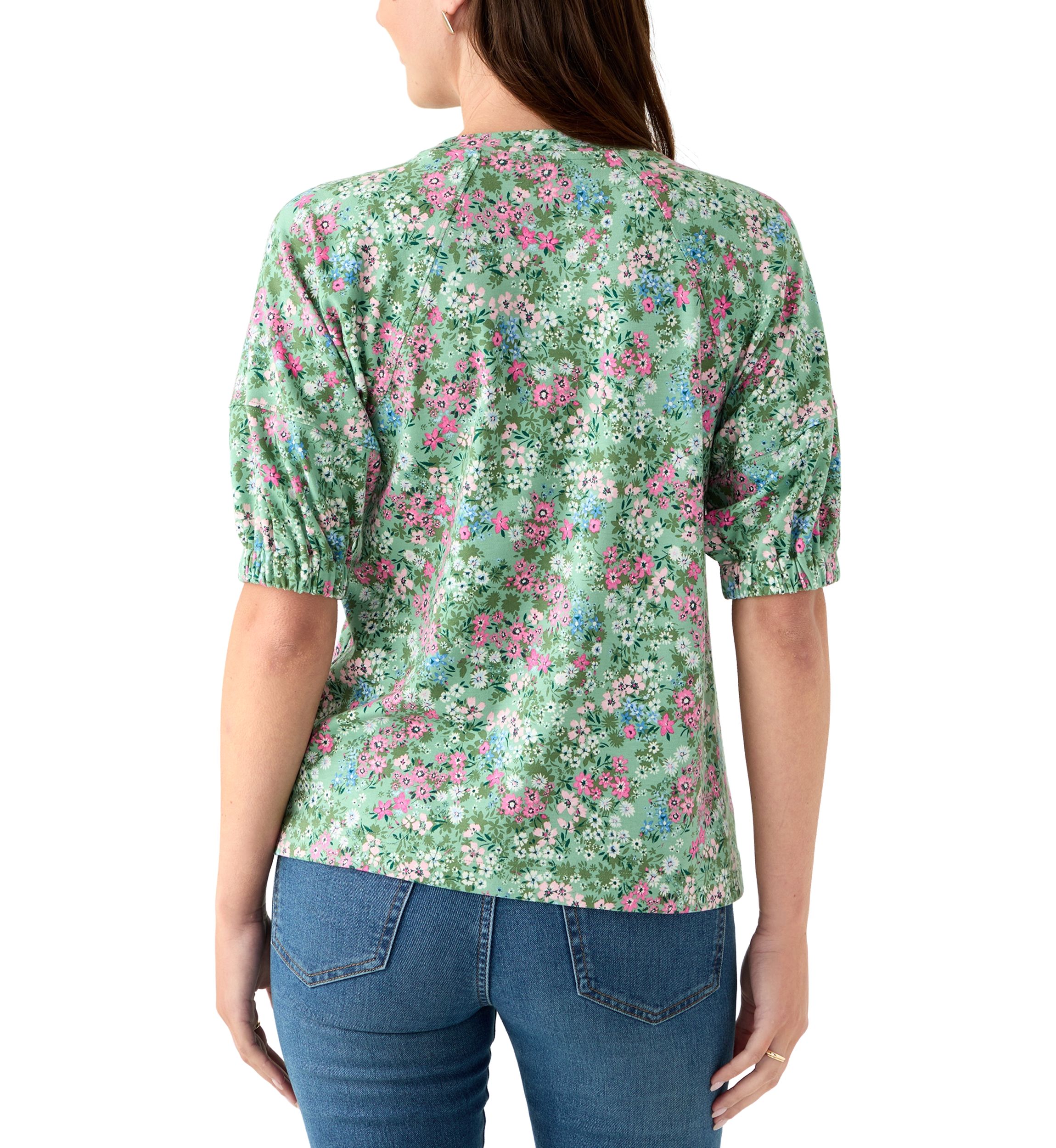 Womens Elbow Raglan Knit Top