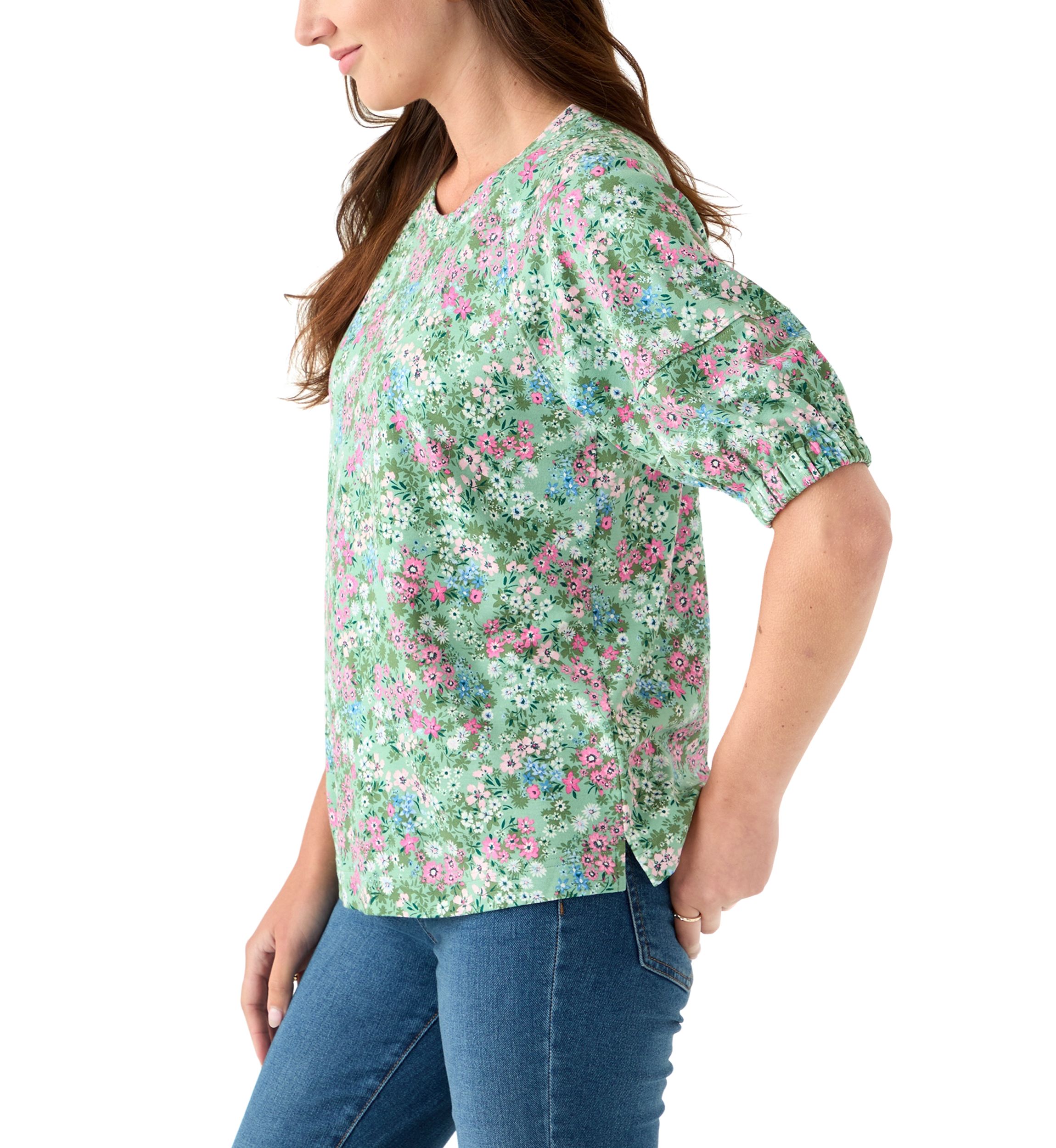Womens Elbow Raglan Knit Top