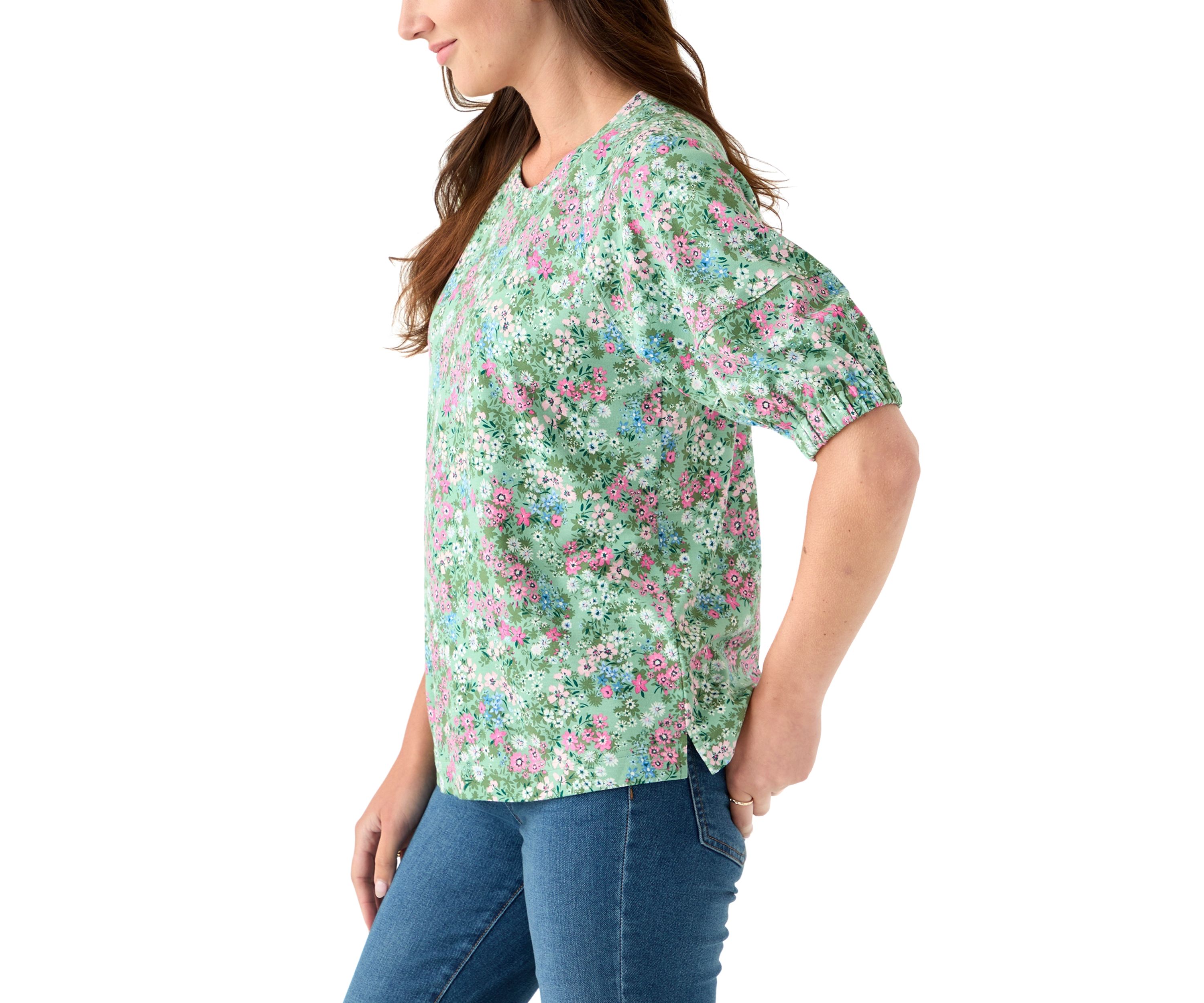 Womens Elbow Raglan Knit Top