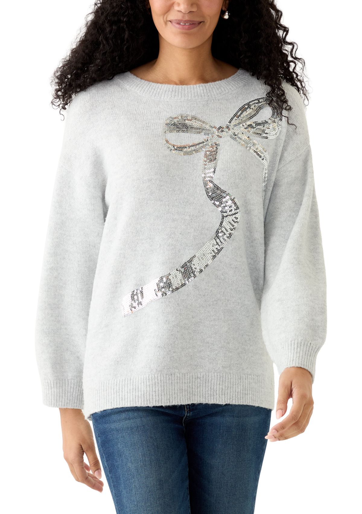 Womens Shine Bow Sweater