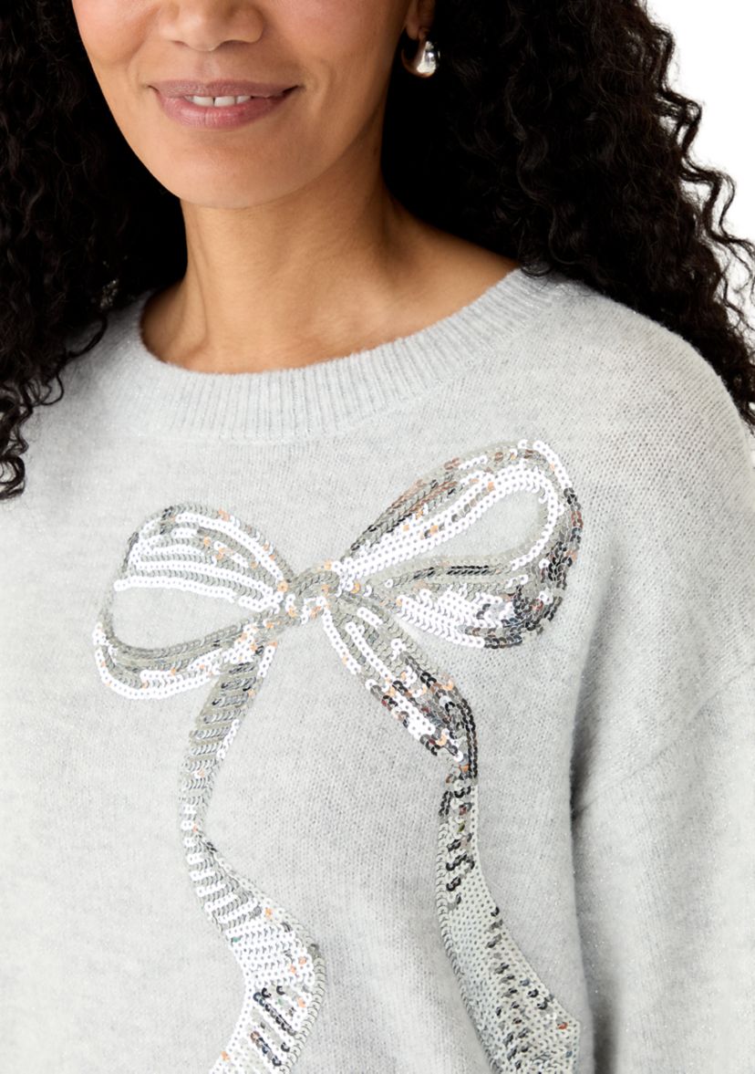 Womens Shine Bow Sweater