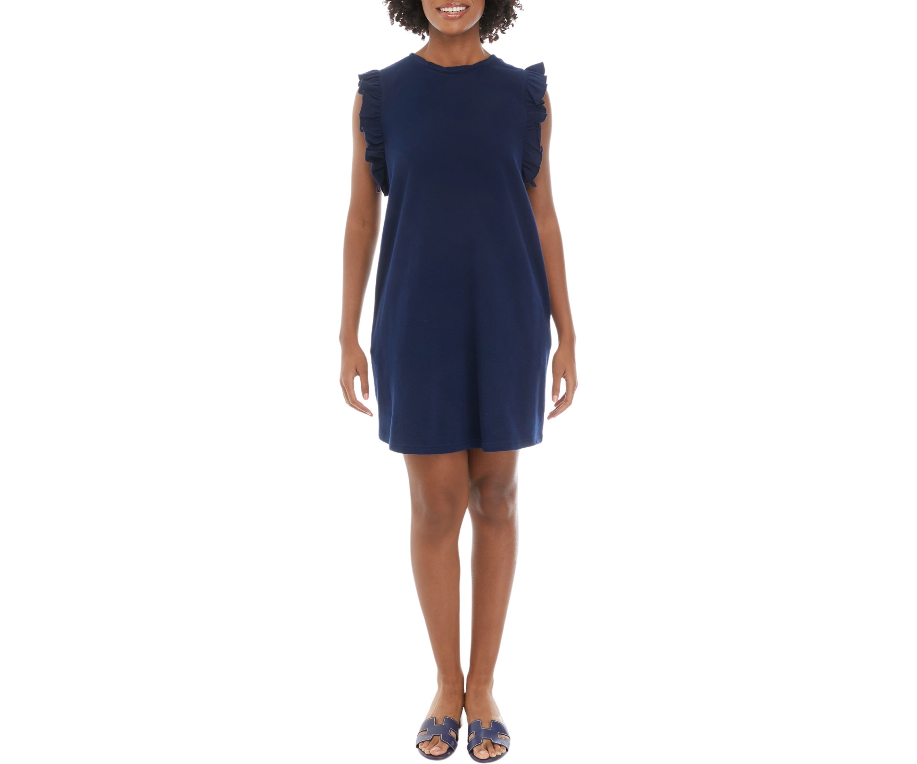 Womens Ruffle Sleeve Dress