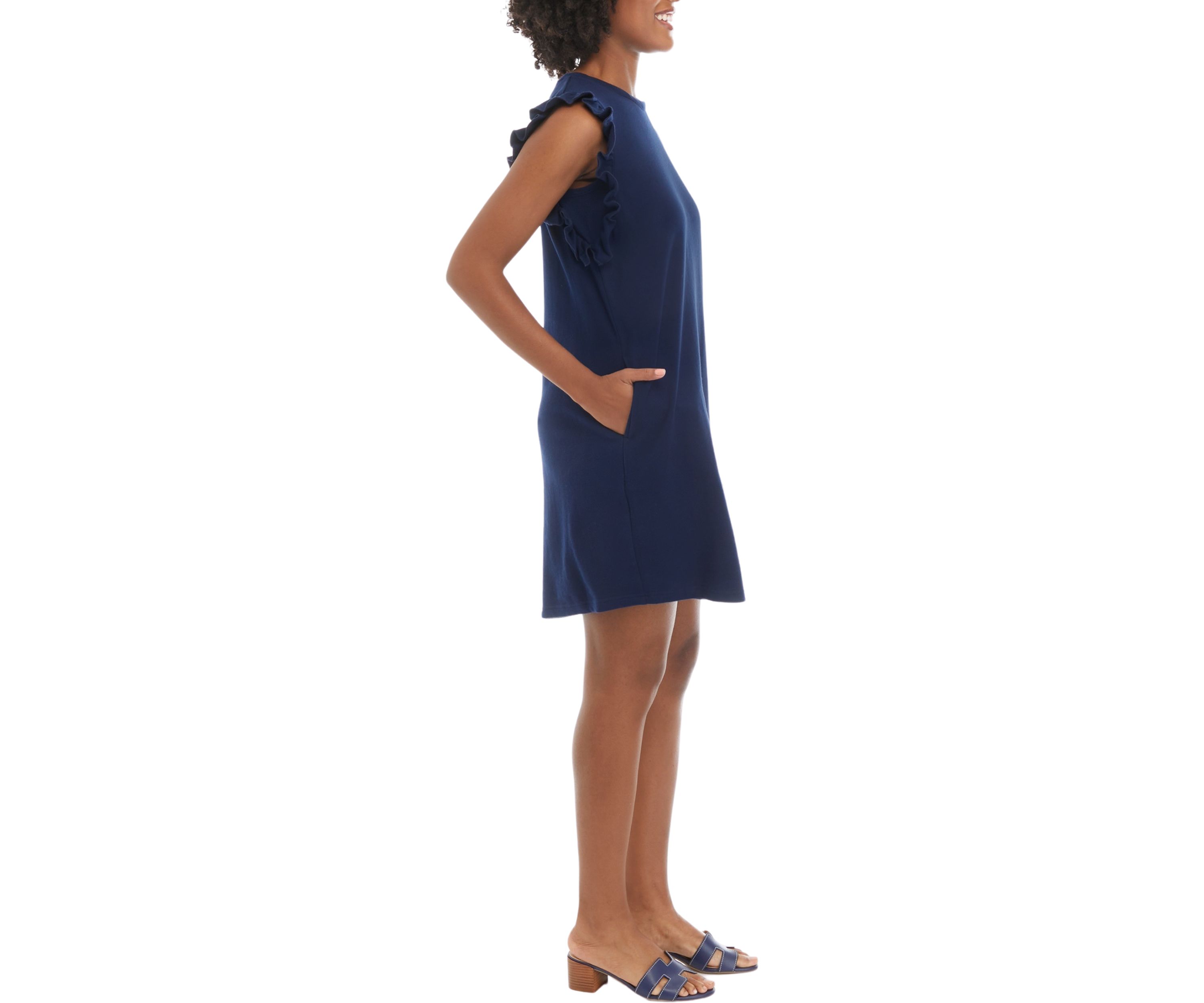 Womens Ruffle Sleeve Dress