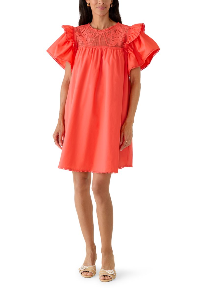 Crown & Ivy Women's Flutter Sleeve Mini Dress | Belk