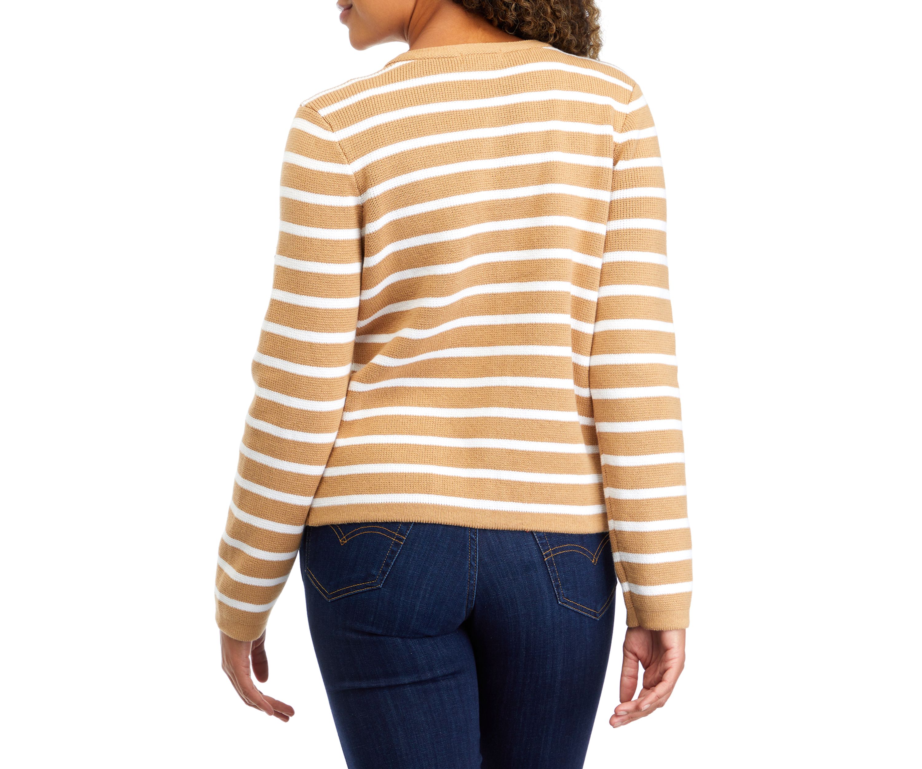 Womens Button Crop Cardigan 