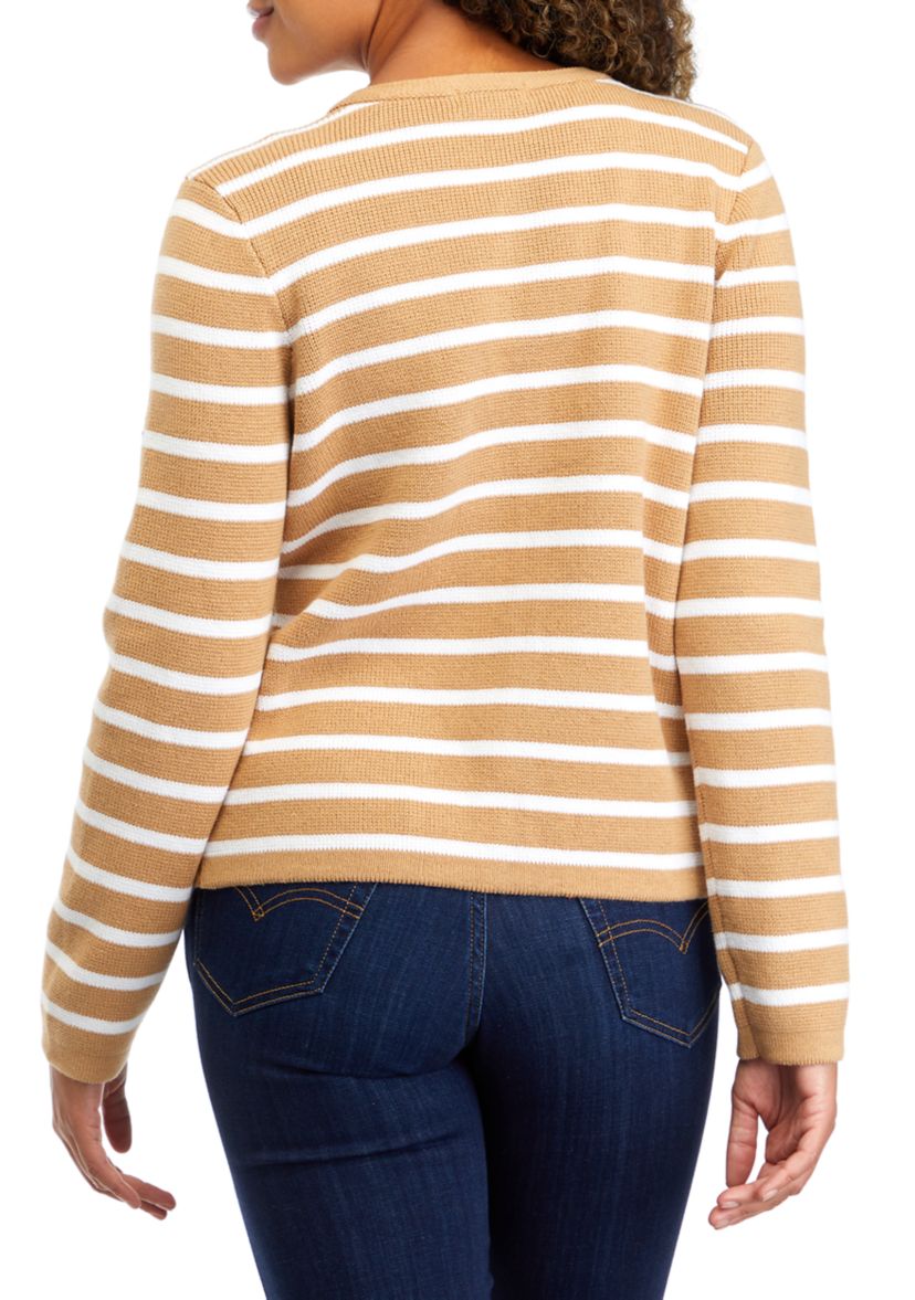Womens Button Crop Cardigan 