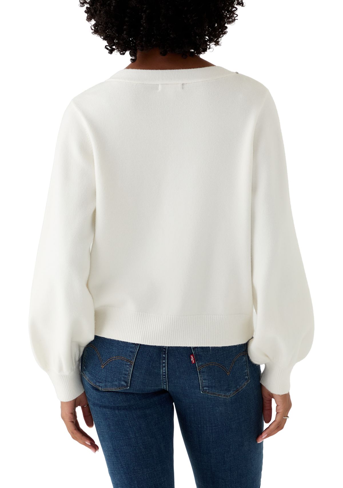  Womens Jeweled Cropped Cardigan 