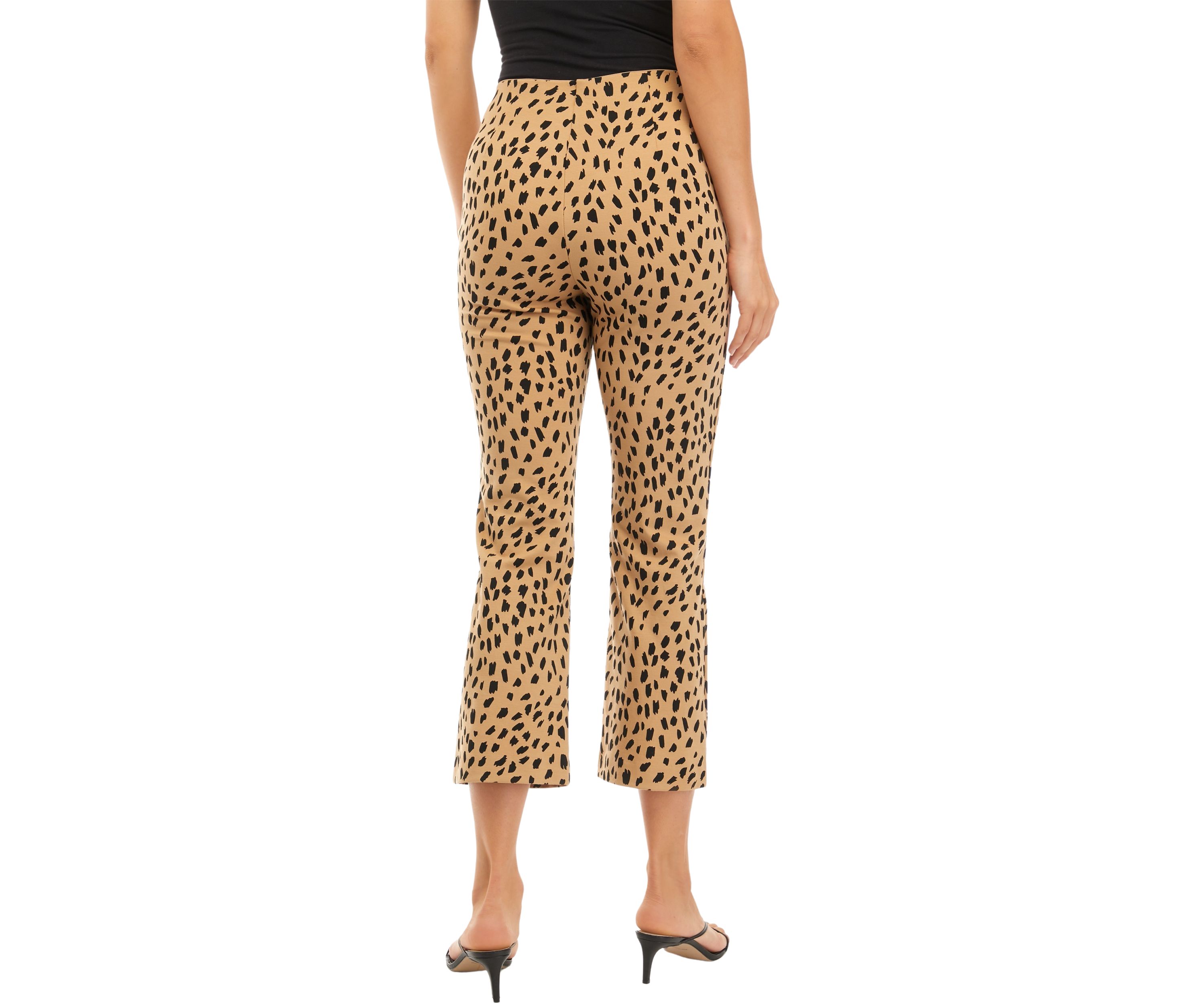 Petite Kick Flare Printed Ponte Pants