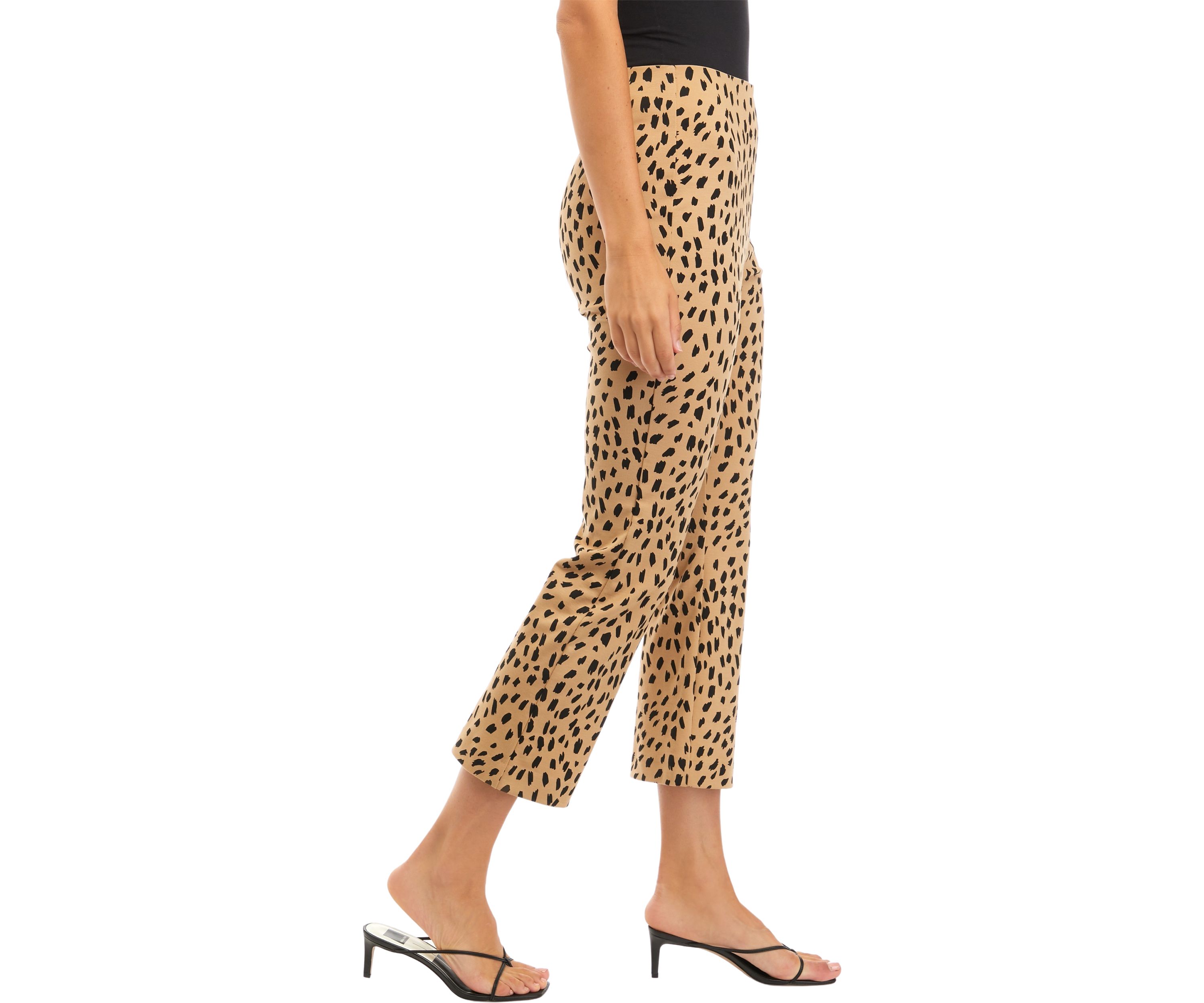 Petite Kick Flare Printed Ponte Pants