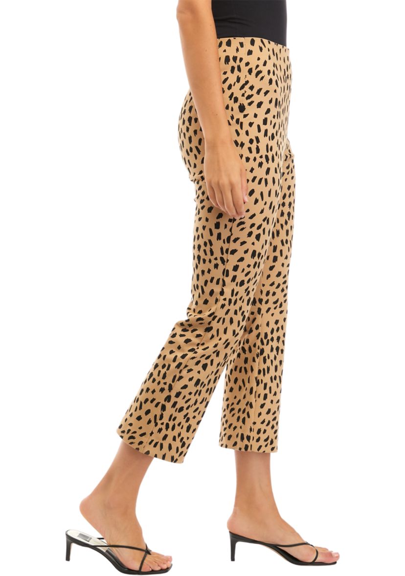 Petite Kick Flare Printed Ponte Pants