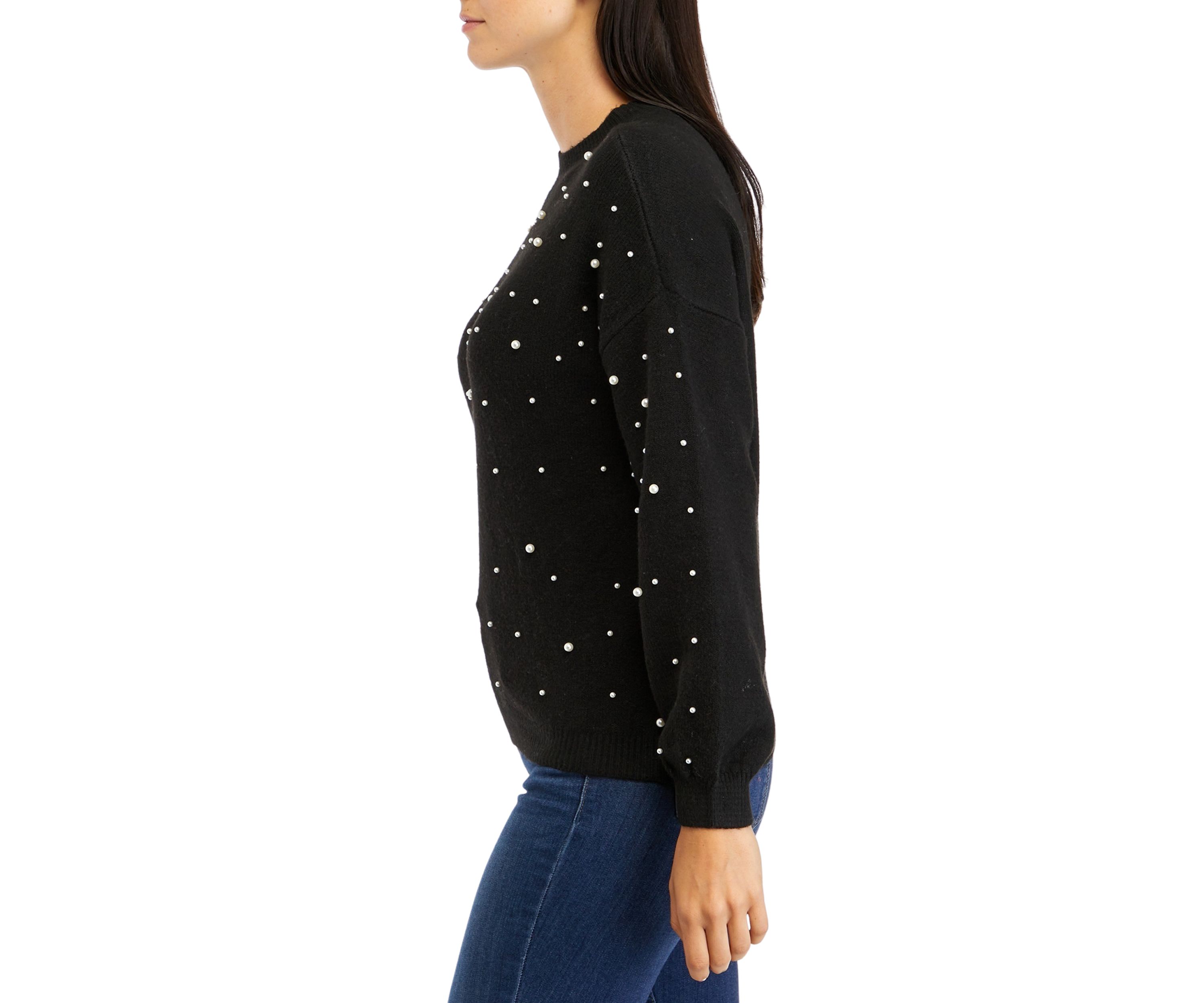 Petite Pearl Jewel Sweater