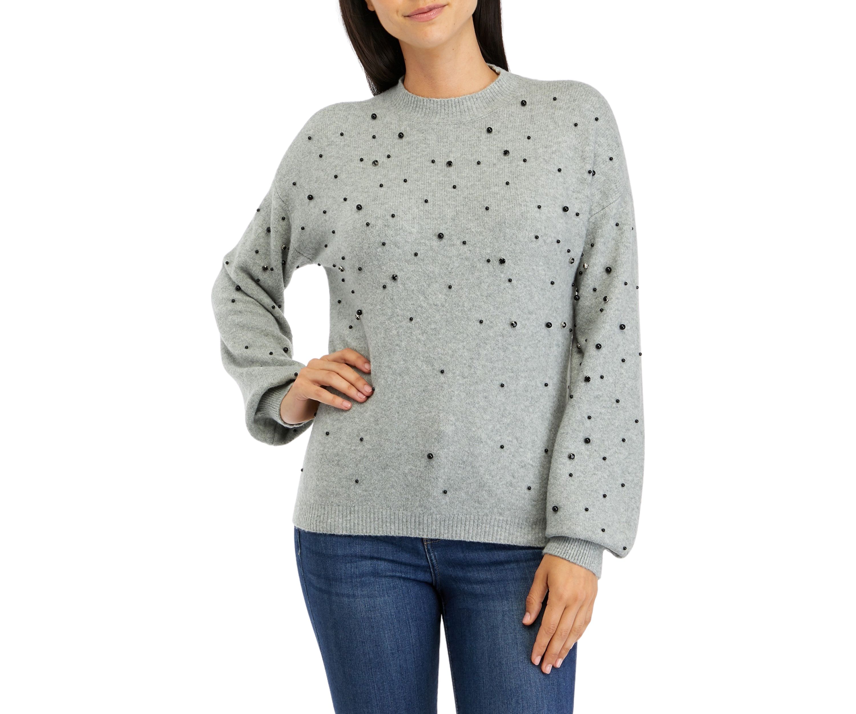 Petite Gray Heather Sweater 