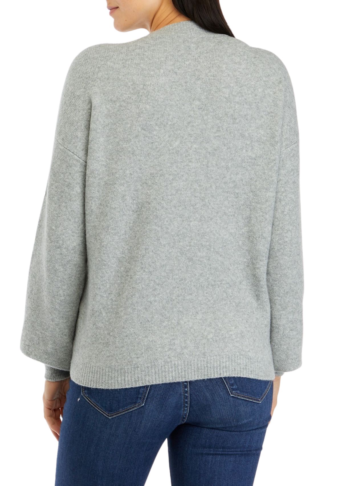 Petite Gray Heather Sweater 
