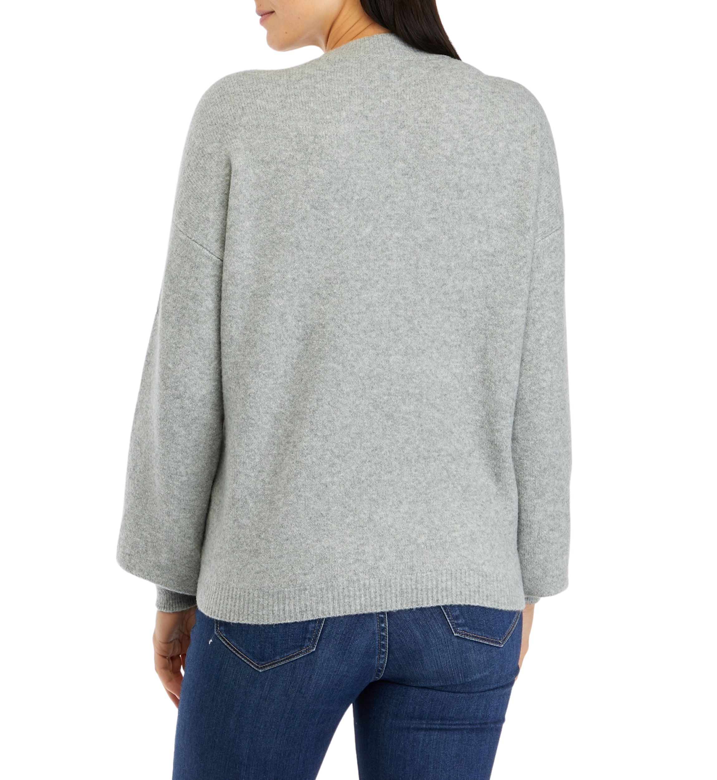 Petite Gray Heather Sweater 